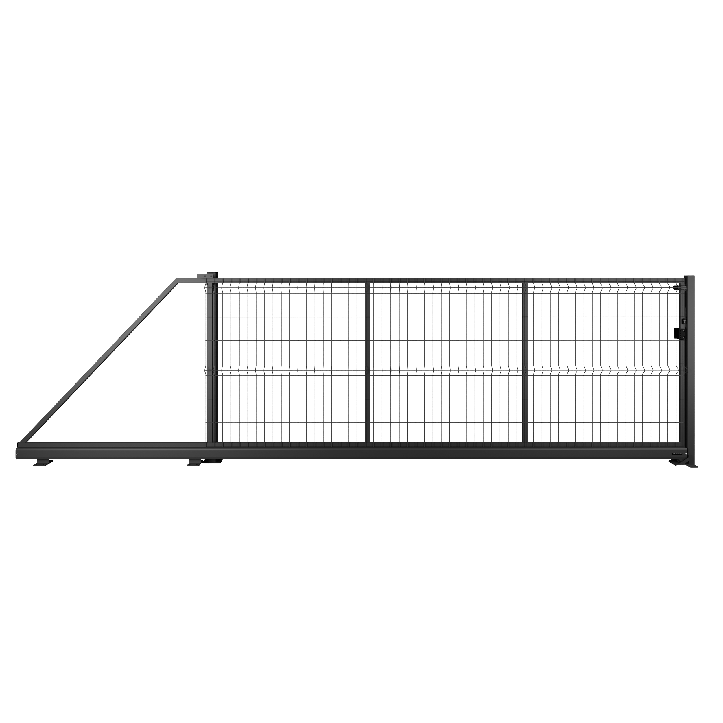 Brama przesuwna Modus 4x1.5 m lewa czarna Naterial