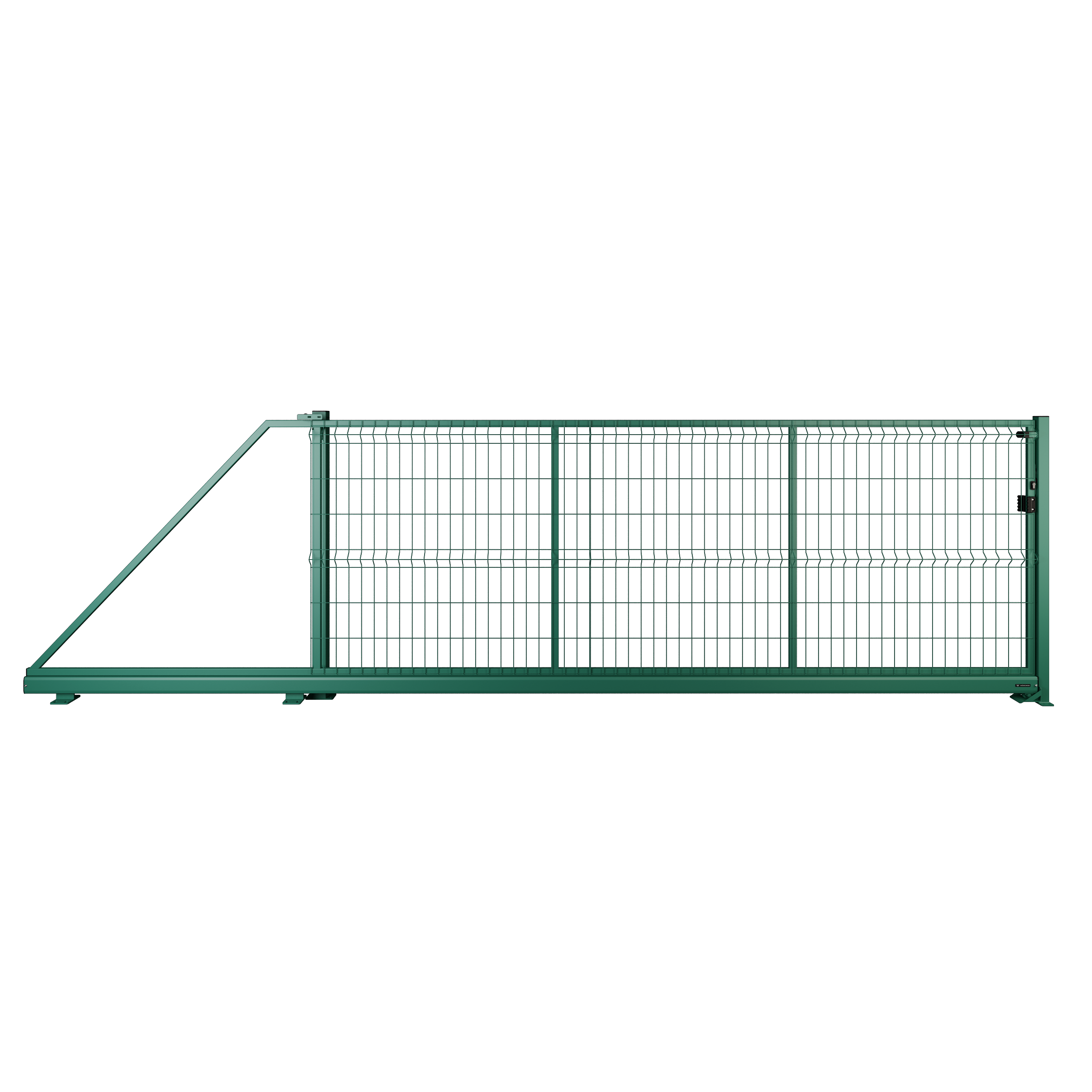 Brama przesuwna Modus 4x1.5 m lewa zielona Naterial