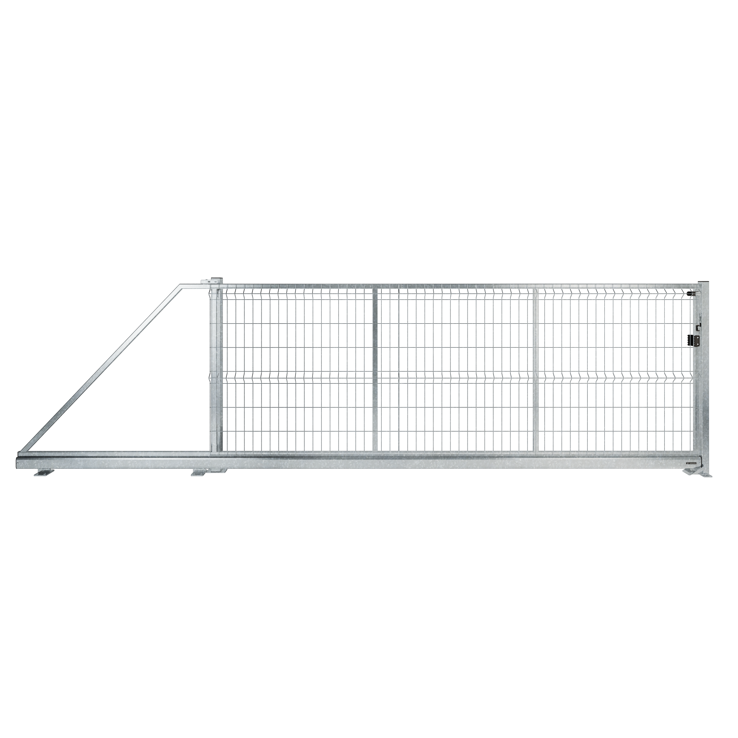 Brama przesuwna Modus 4x1.5 m lewa srebrna Naterial