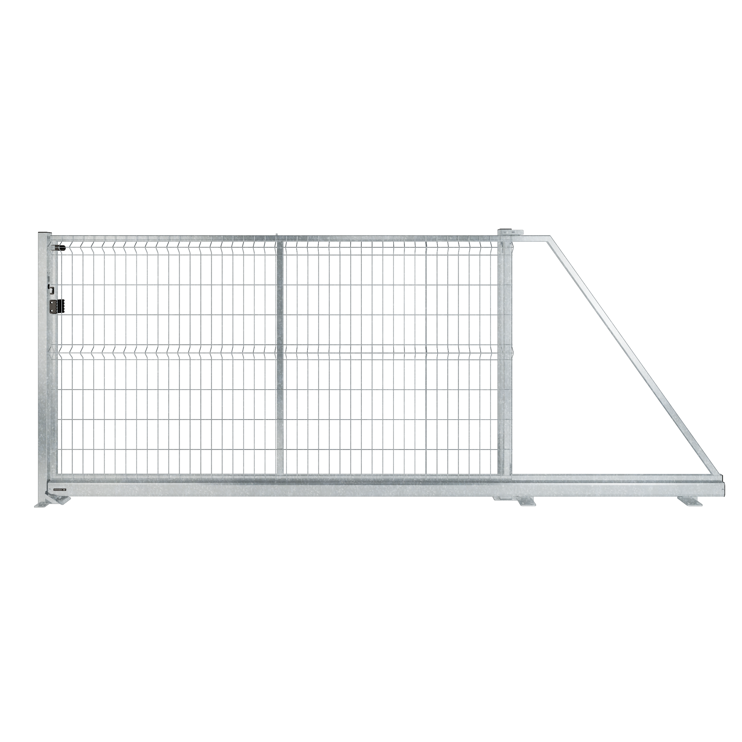 Brama przesuwna Modus 3x1.7 m prawa srebrna Naterial