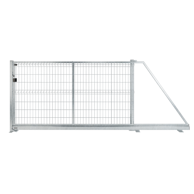 Brama przesuwna Modus 3x1.7 m prawa srebrna Naterial