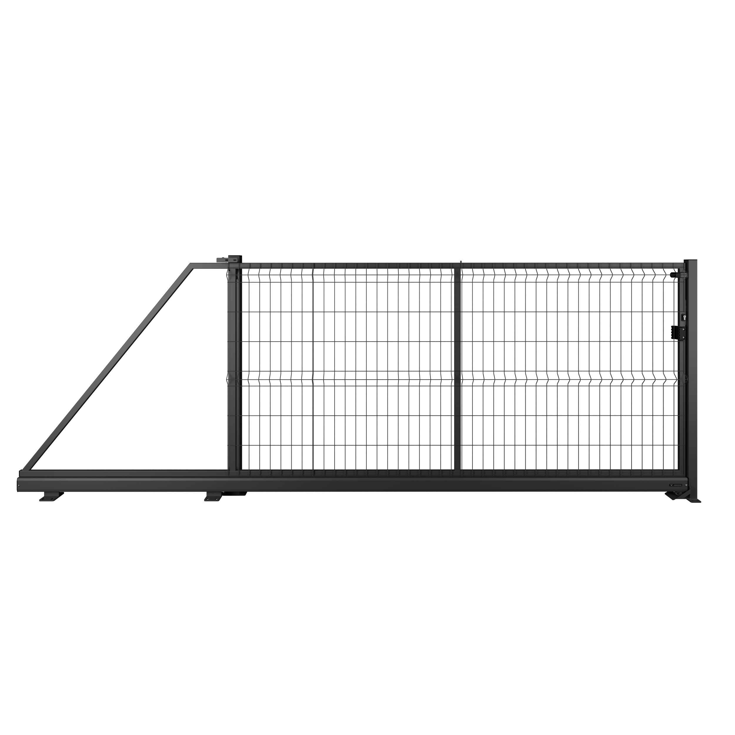 Brama przesuwna Modus 3x1.5 m lewa czarna Naterial