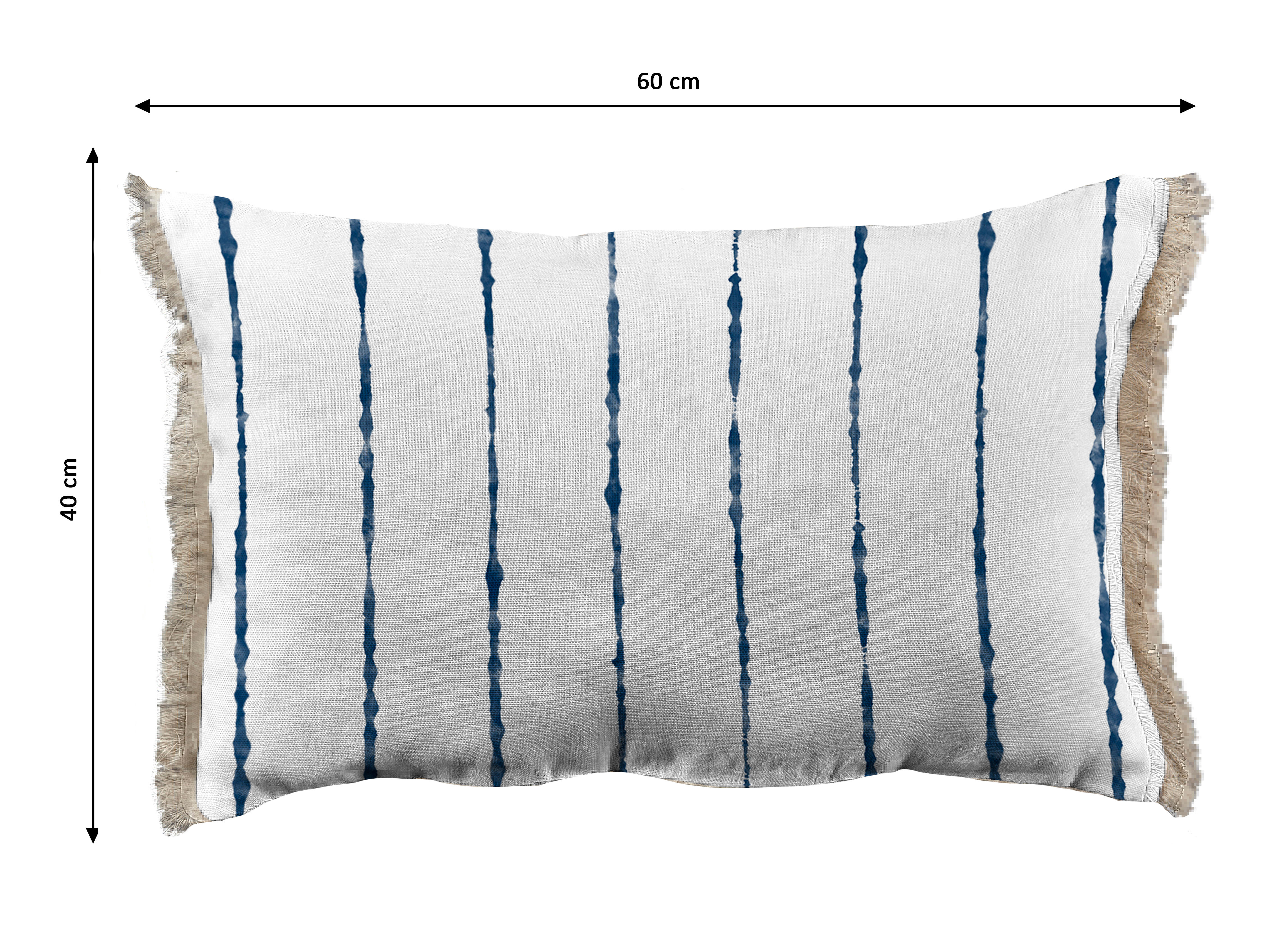 Almofada decorativa Zimerin 40x60 branco e azul - 6