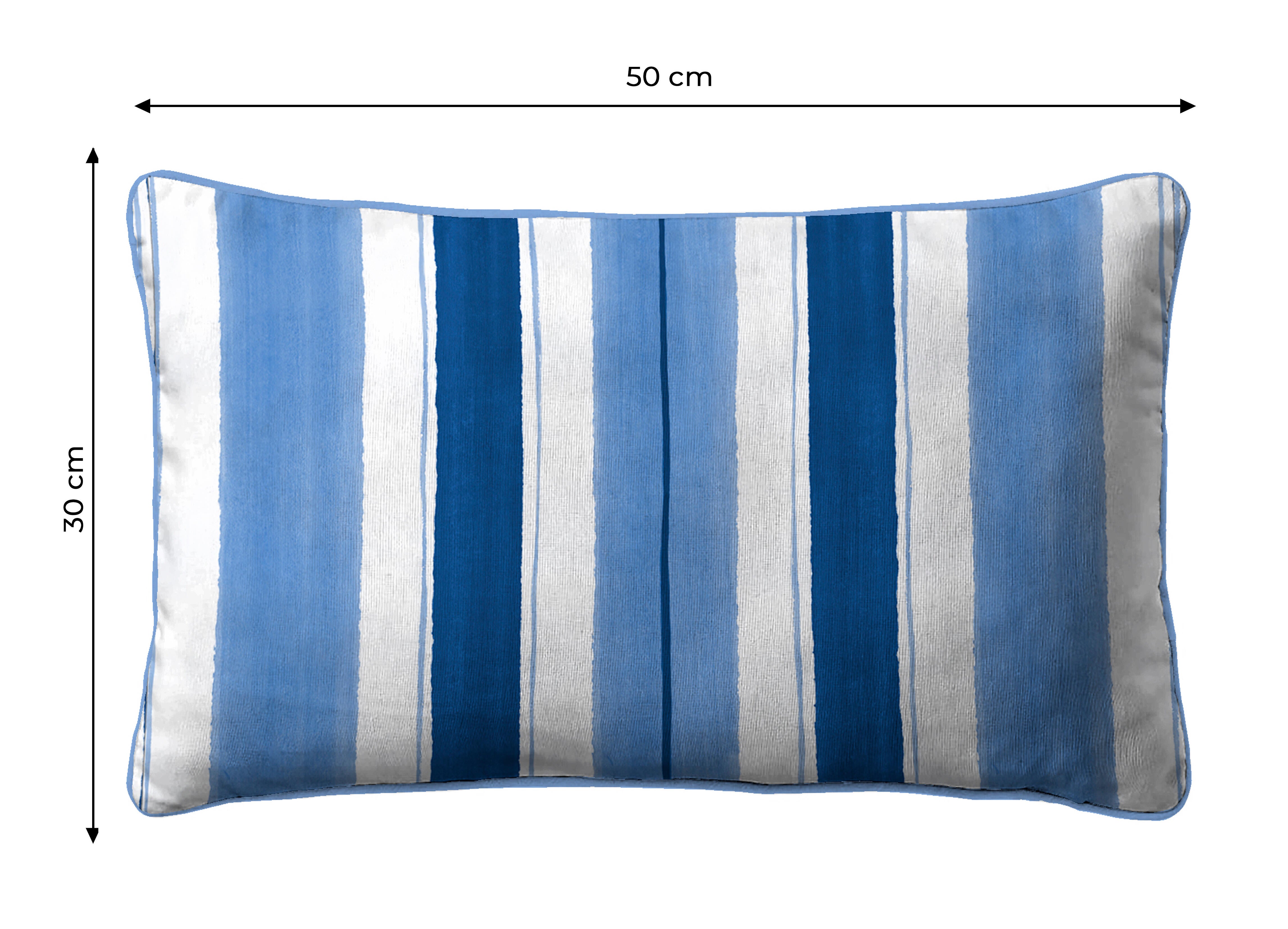 Almofada decorativa Pirot 30x50cm azul e branco - 6