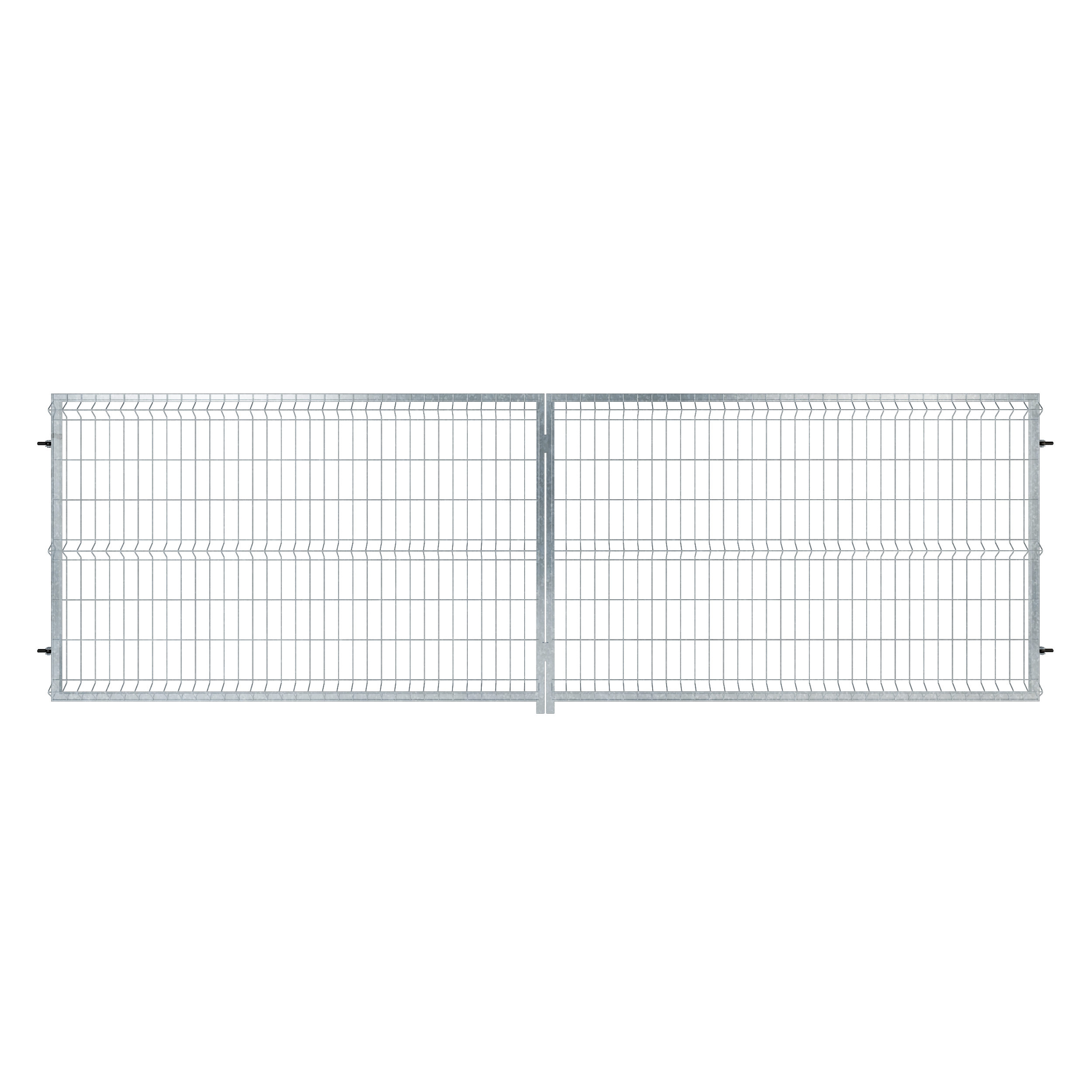 Brama dwuskrzydłowa Modus 5x1.5 m srebrna Naterial