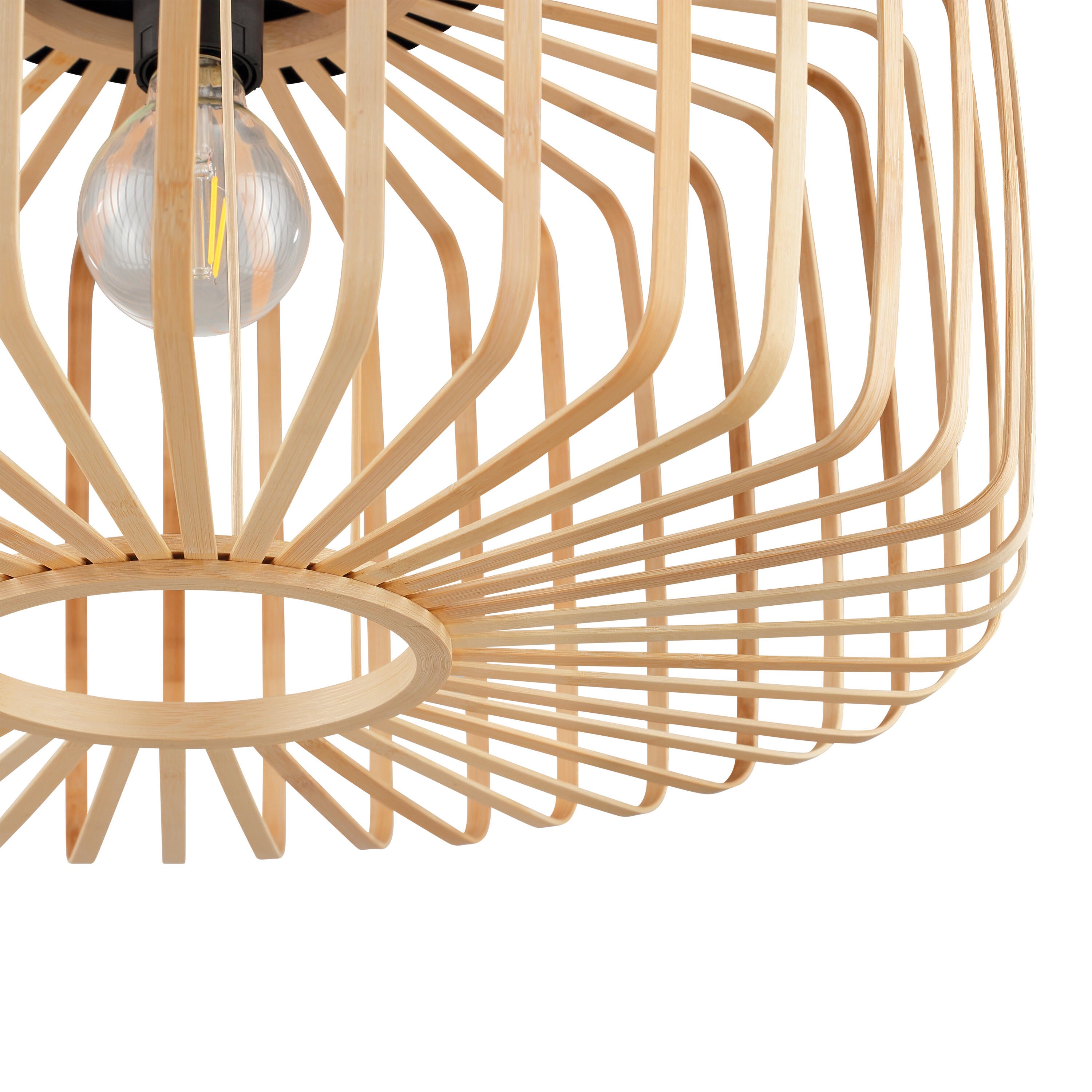 Lampadario Natura Pecan beige paralume beige E27 Ø55cm INSPIRE - 10