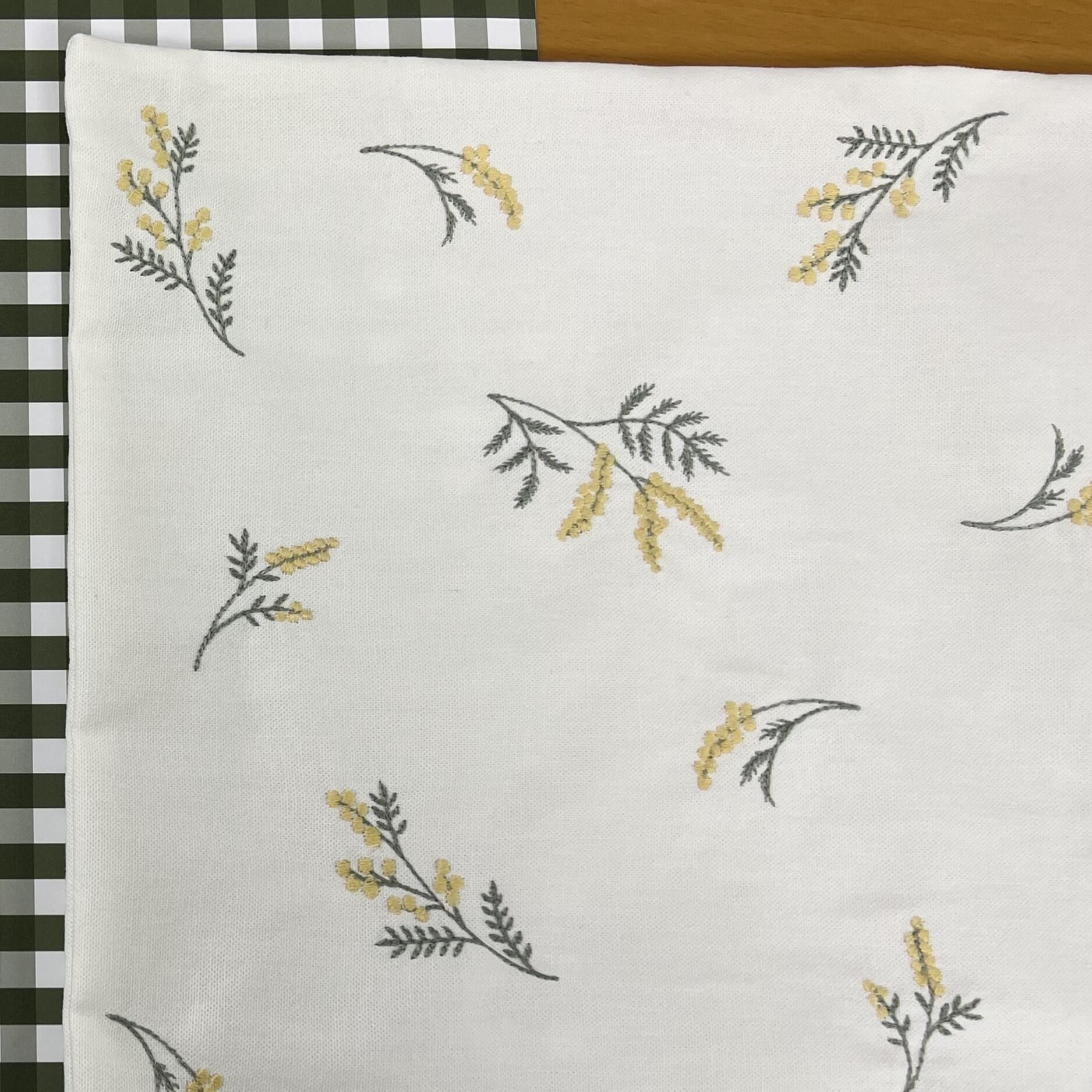 Almofada decorativa Mimosa Algodão branco 45x45cm - 2