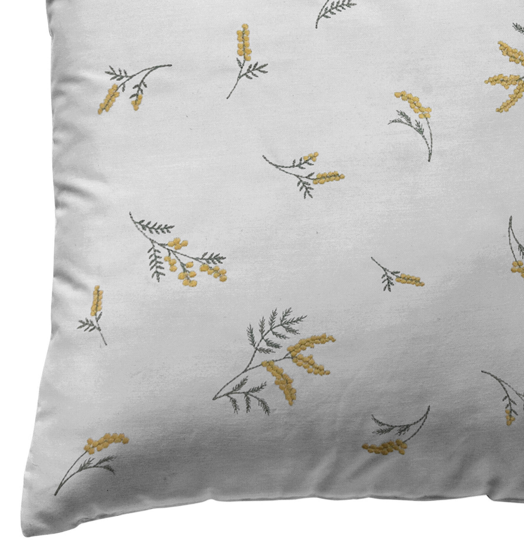 Almofada decorativa Mimosa Algodão branco 45x45cm - 5