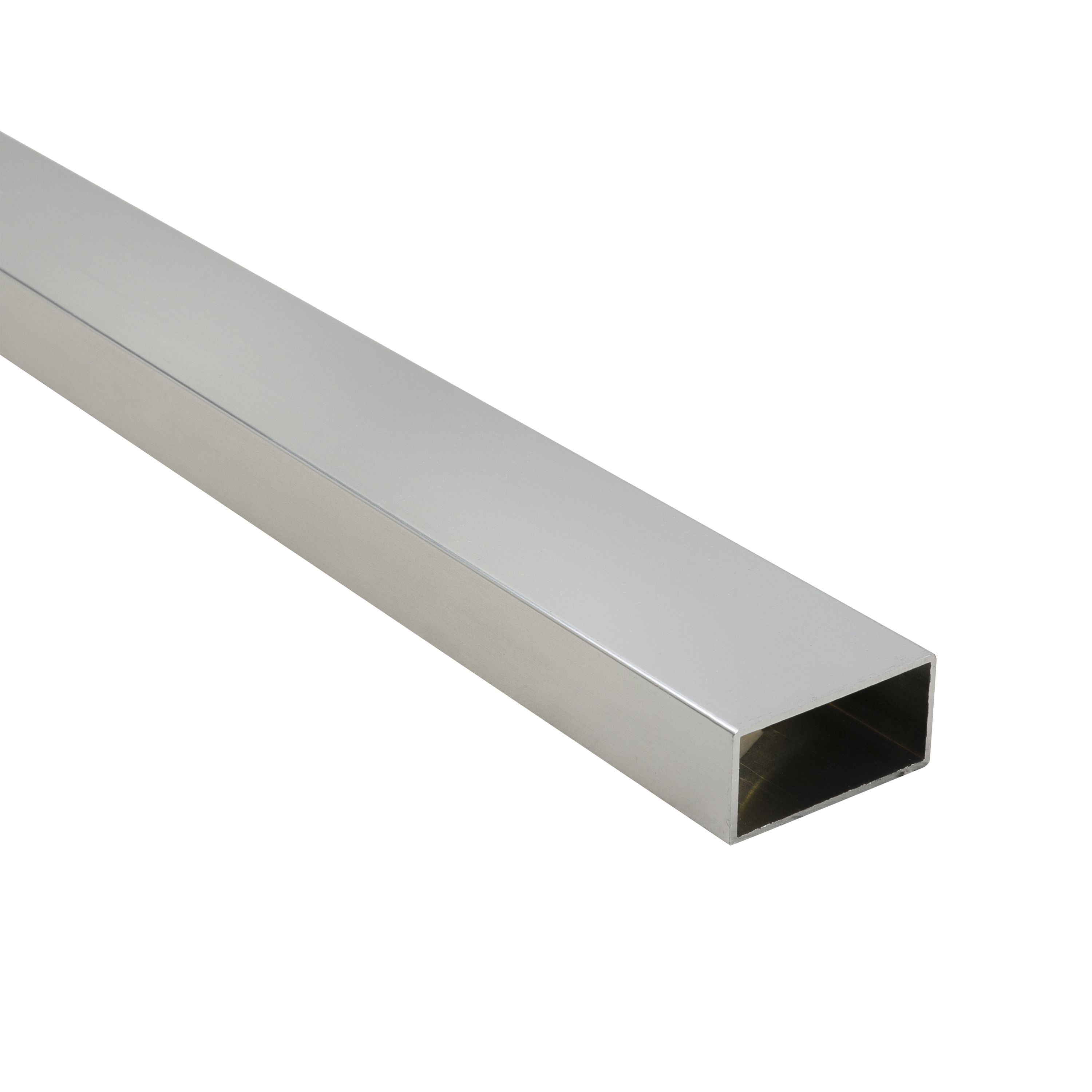 Perfil forma rectangular de aluminio cromado standers, alt. 40 x an 20mm x l.2 m