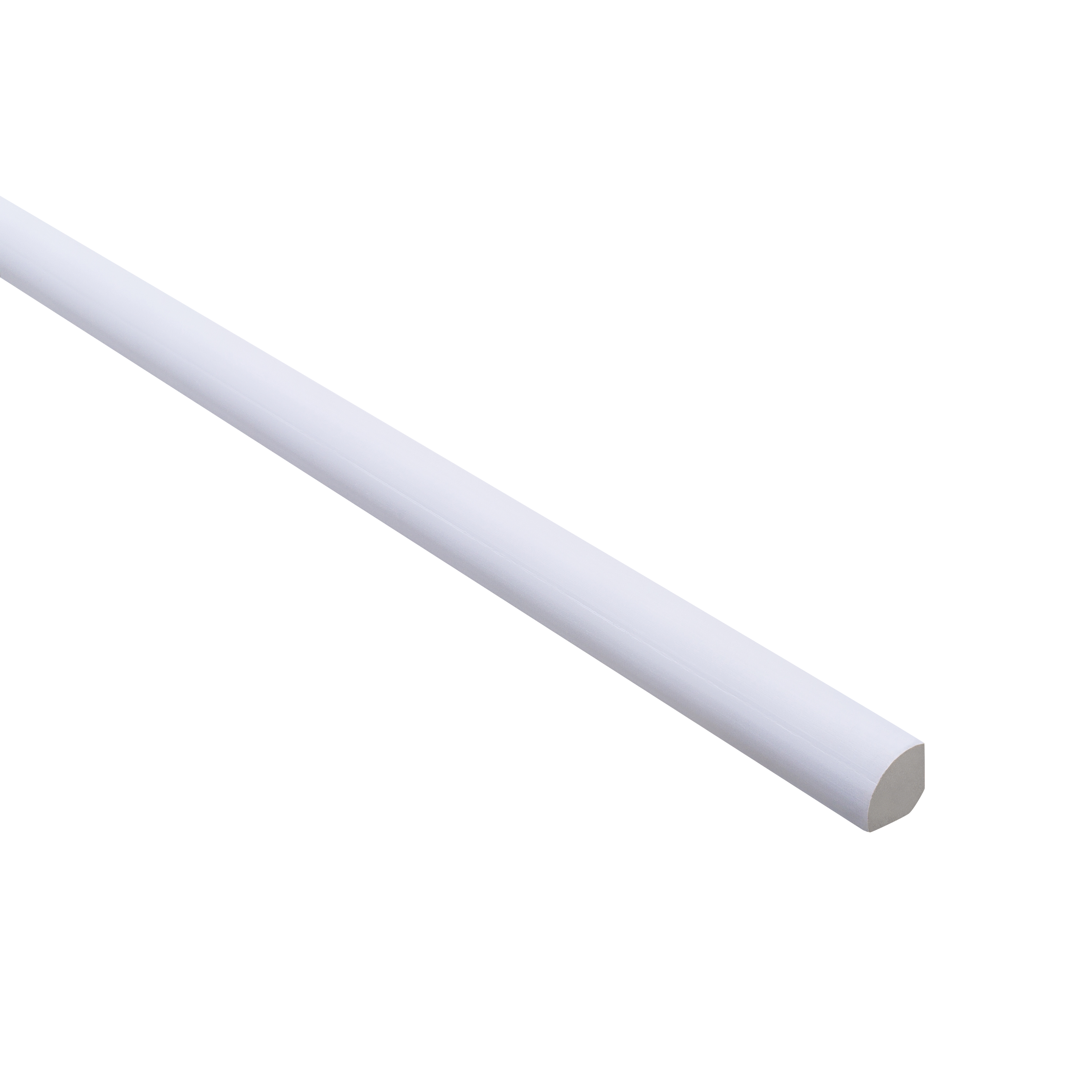 Profil ćwierćwałek pvc 2.6m 14x14 mm matowy biały Standers