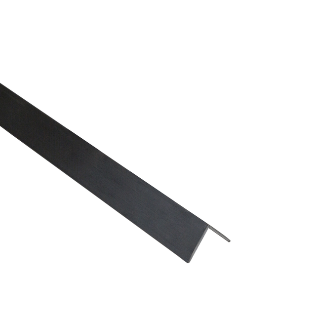 Perfil forma de ángulo de PVC negro, Alt. 20 x An.20 x L.1000 mm