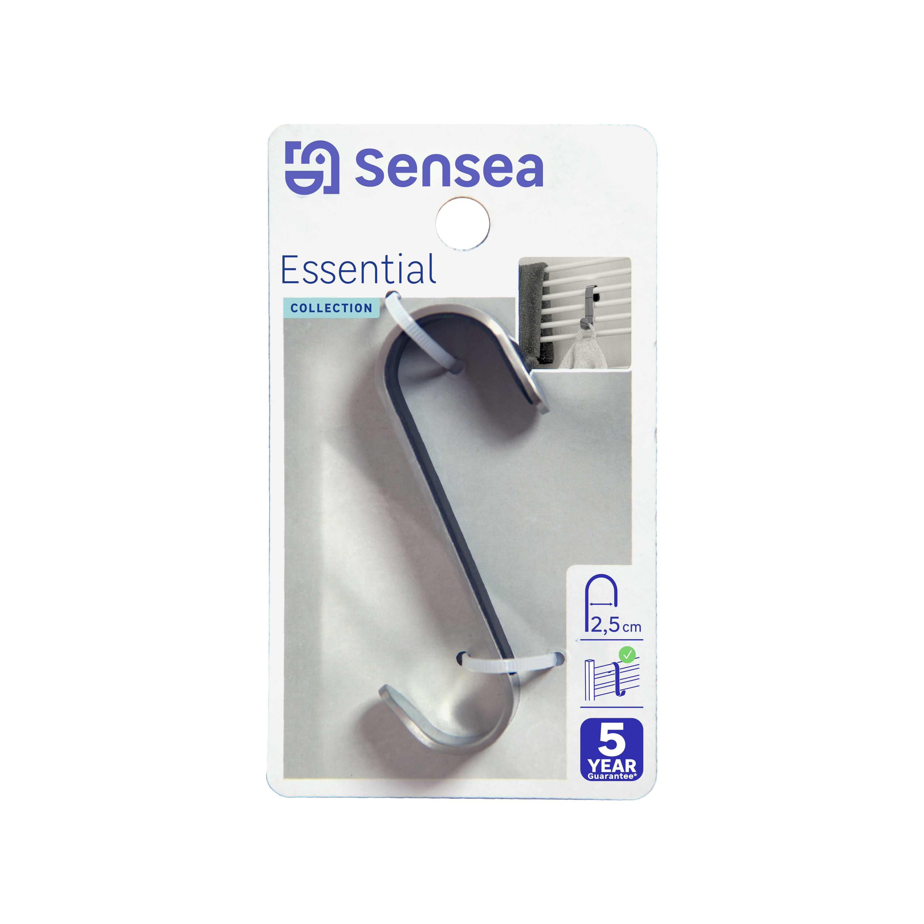 Wieszak łazienkowy na grzejnik Essential chrom SENSEA - 5