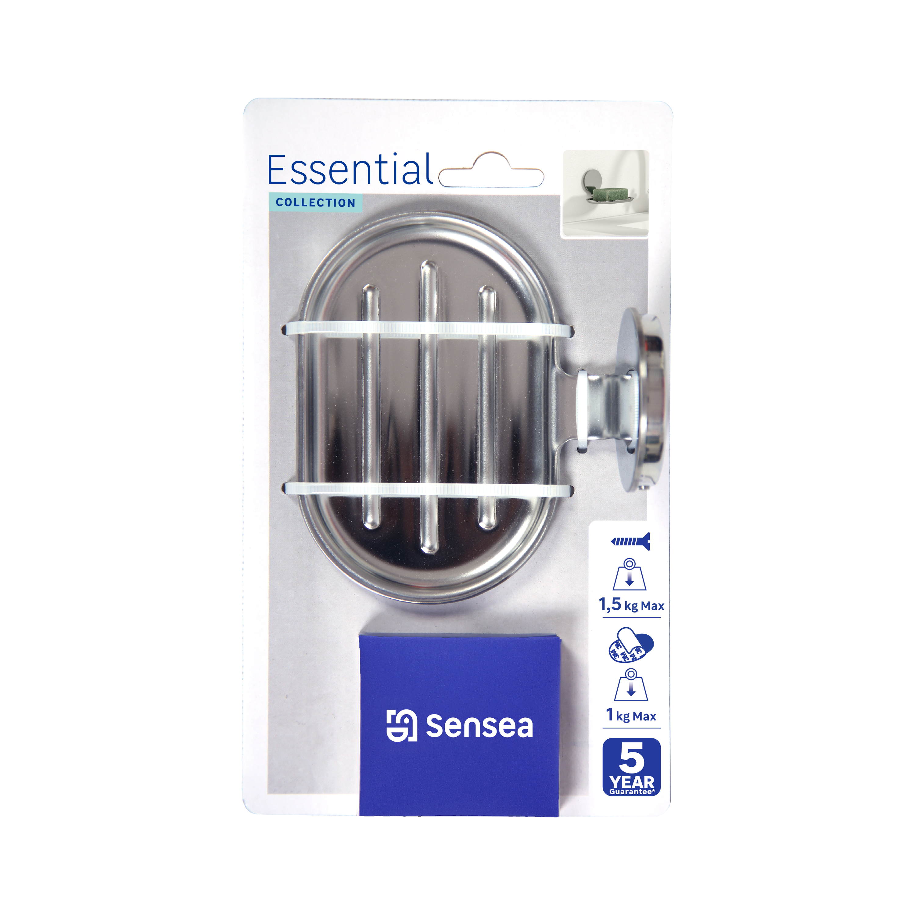 Etui à savon vis Essential chromé SENSEA - 7