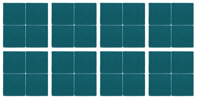 Lot de 8 stickers décoratifs Nidda, bleu, 20 cm x 20 cm