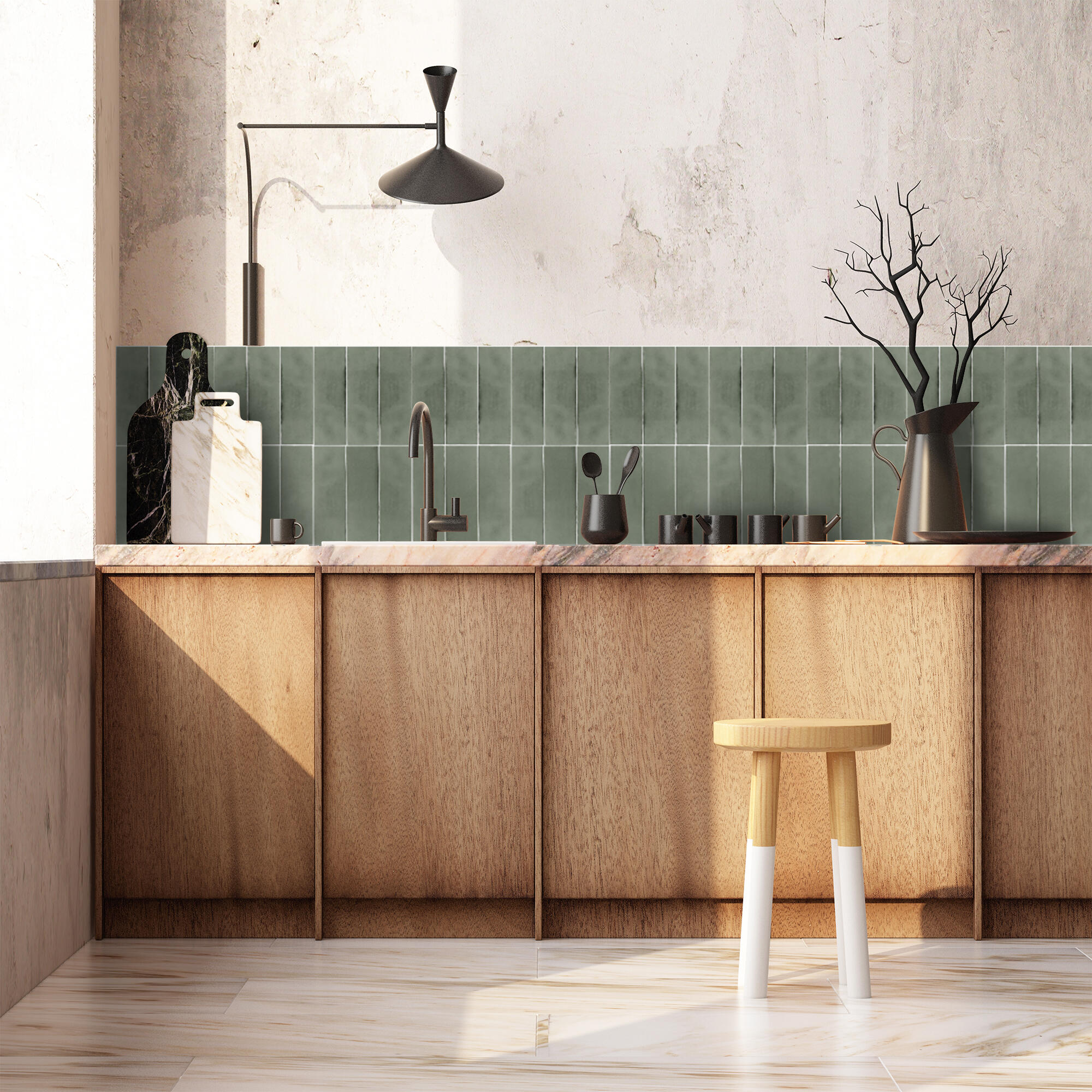 Lot de 8 adhésifs décoratifs massa, vert, 20 cm x 20 cm - 2