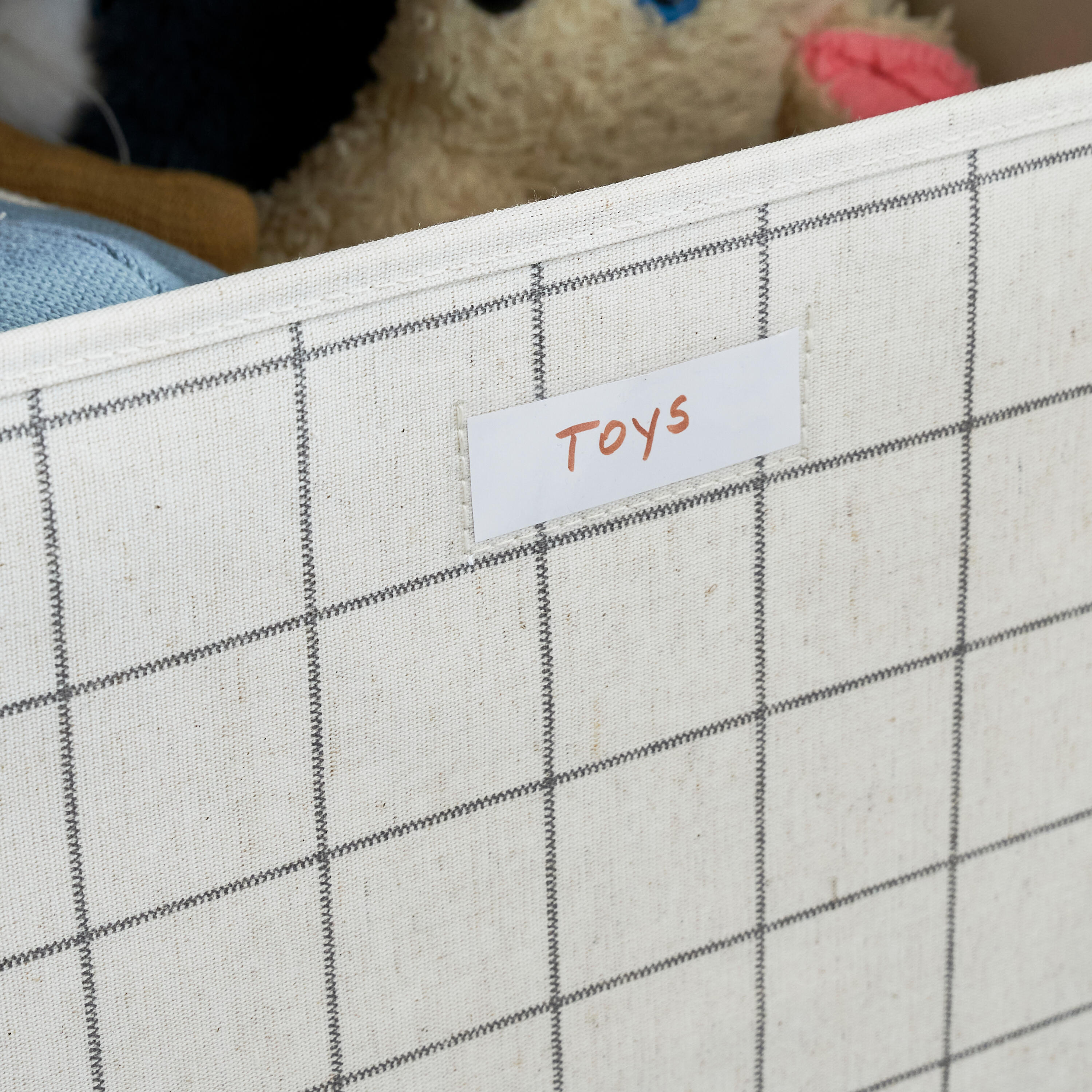 Caixa aberta azul tartan 36x35x29 cm Spaceo Evo'M - 5