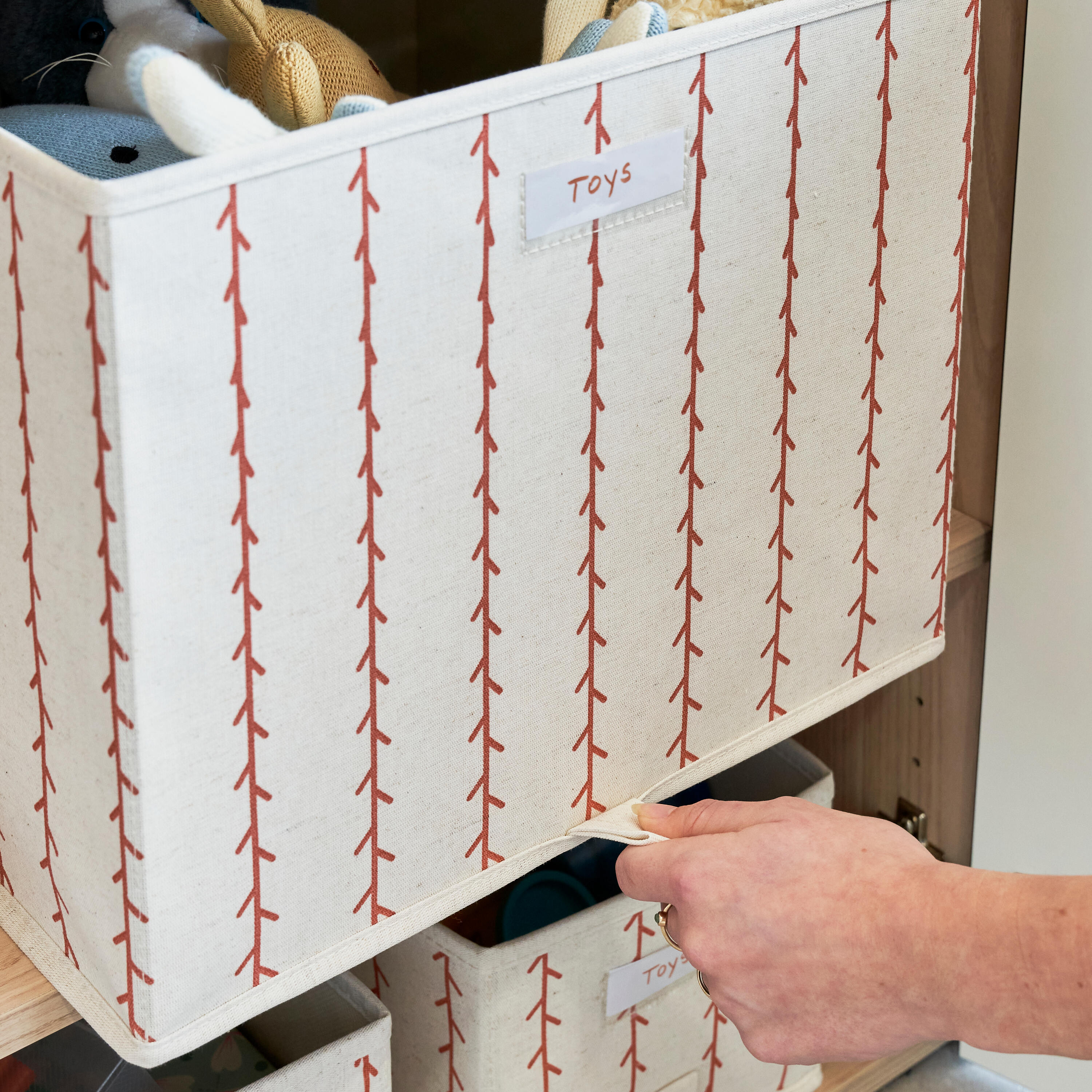 Caixa aberta folhas terracota 36x35x29 cm Spaceo Evo'M - 4