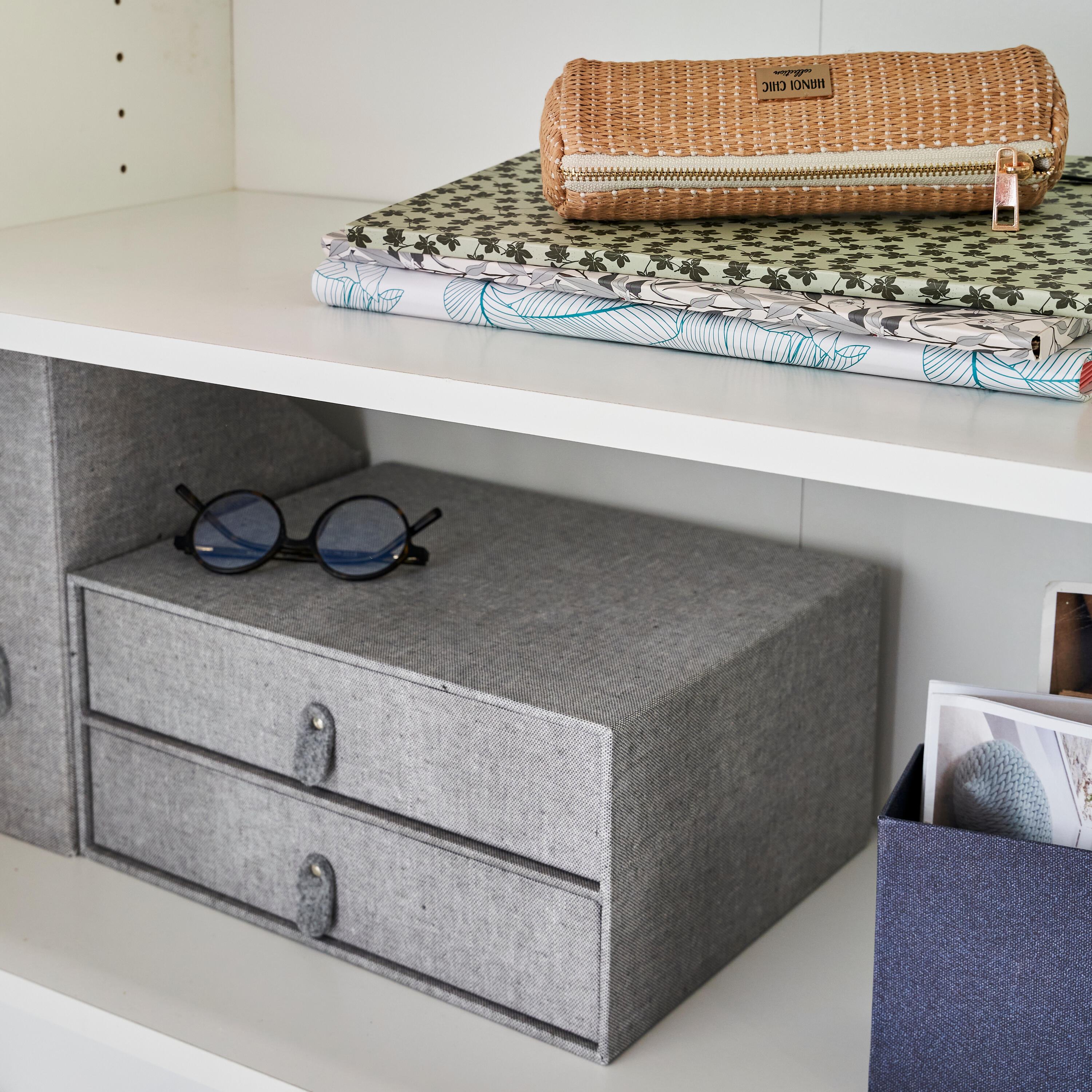 Lot de 2 étagères SPACEO Evo'M blanc pour caisson L.80 x P.38 cm - 5