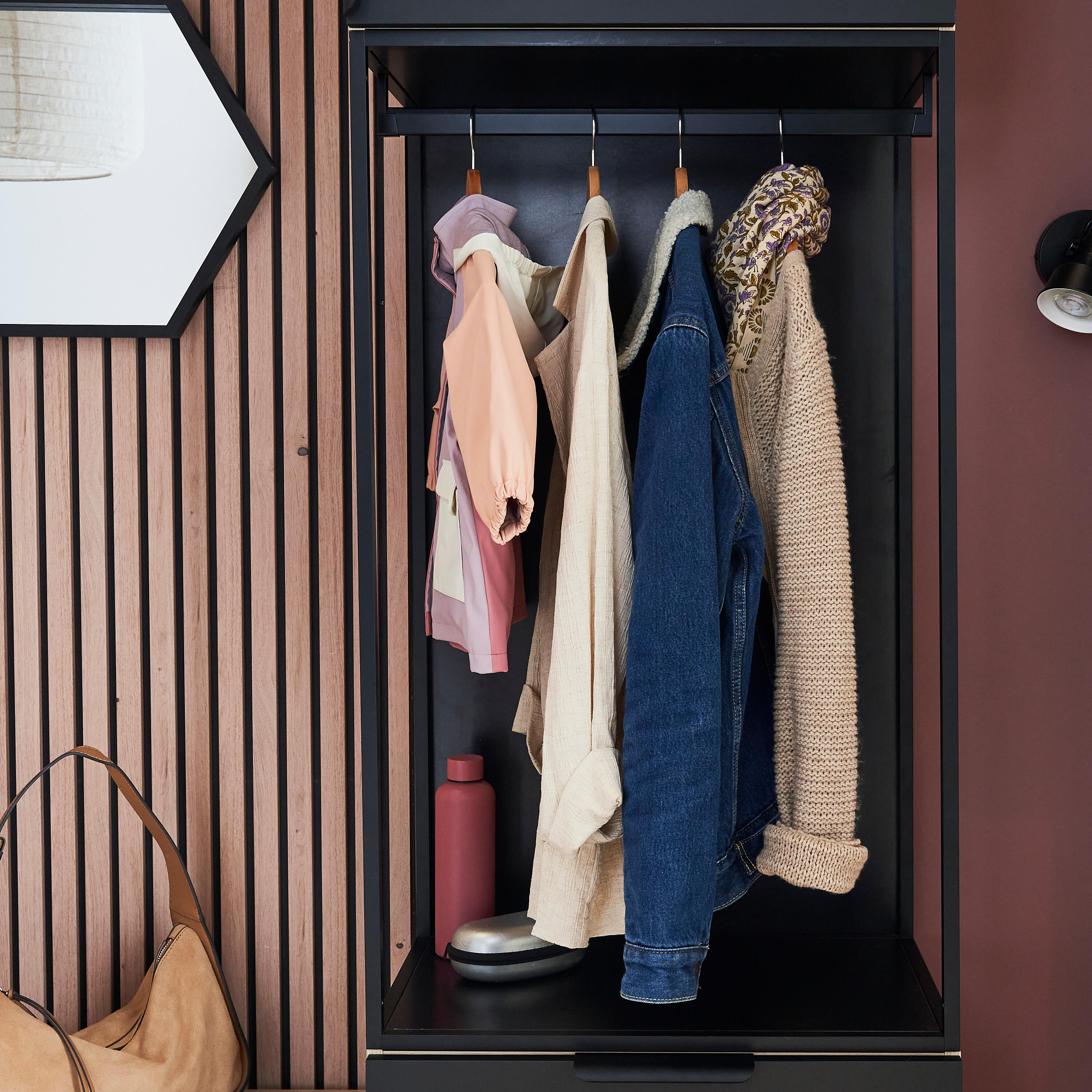 Penderie métal + étagères SPACEO Evo'M Metal Frame H.102,4 X L.60 X P.38 cm - 7