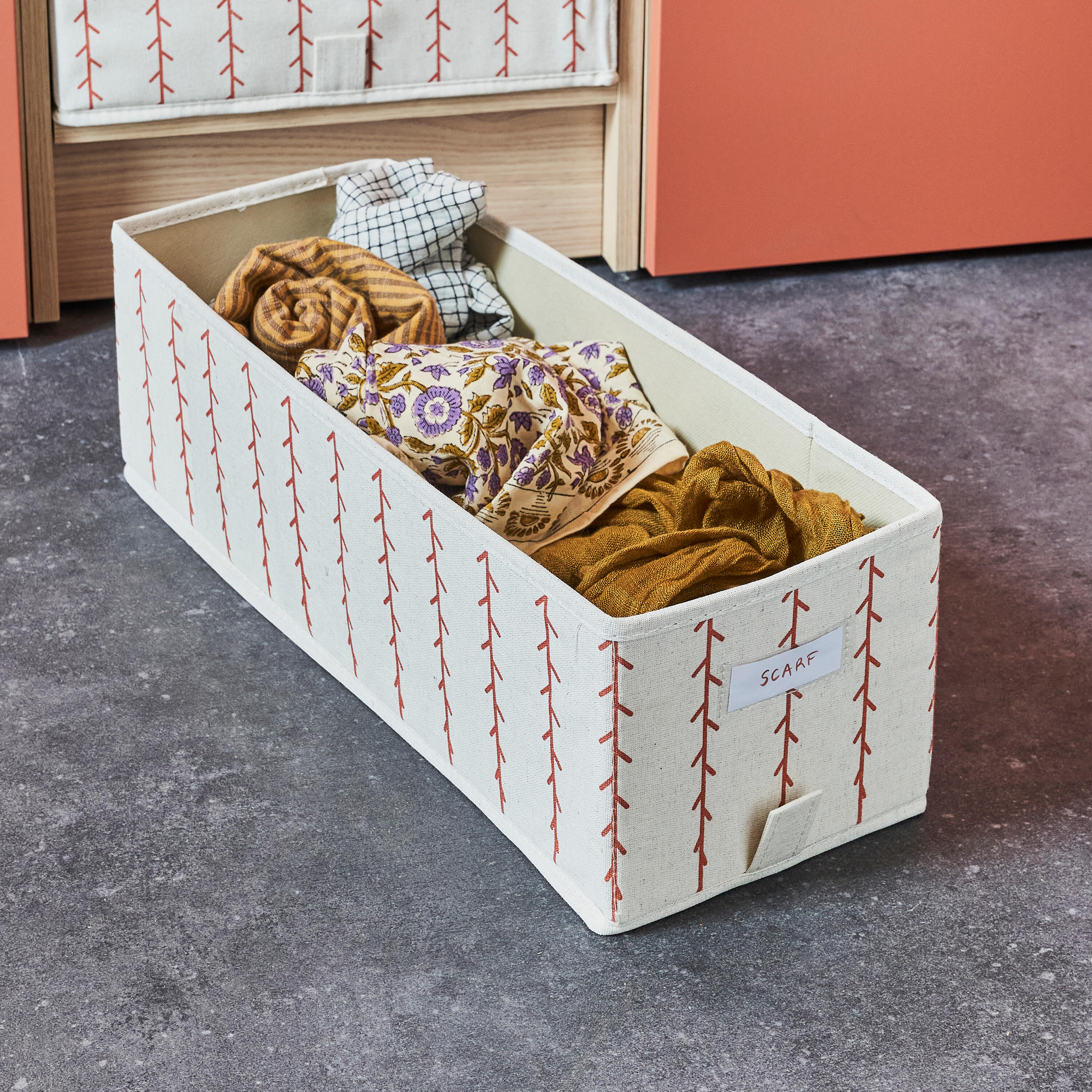 Panier SPACEO Evo'M L Feuilles terracotta H.16 x l.18 x P.50 cm - 2