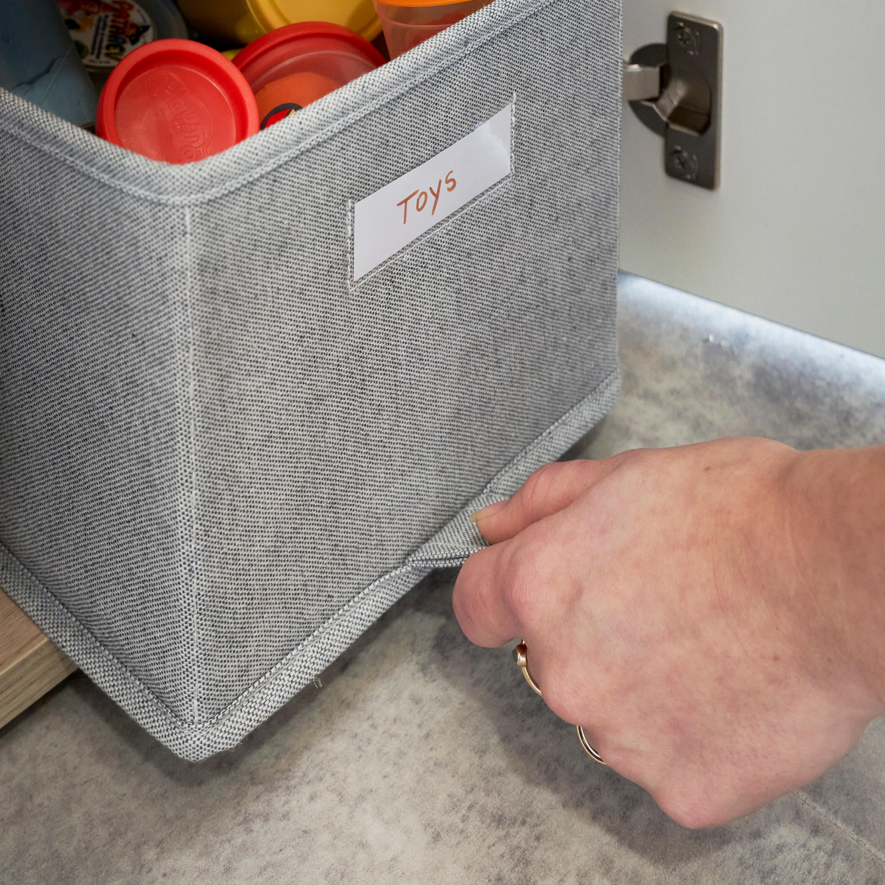 Caixa aberta cinzento 18x35x16 cm Spaceo Evo'M - 2