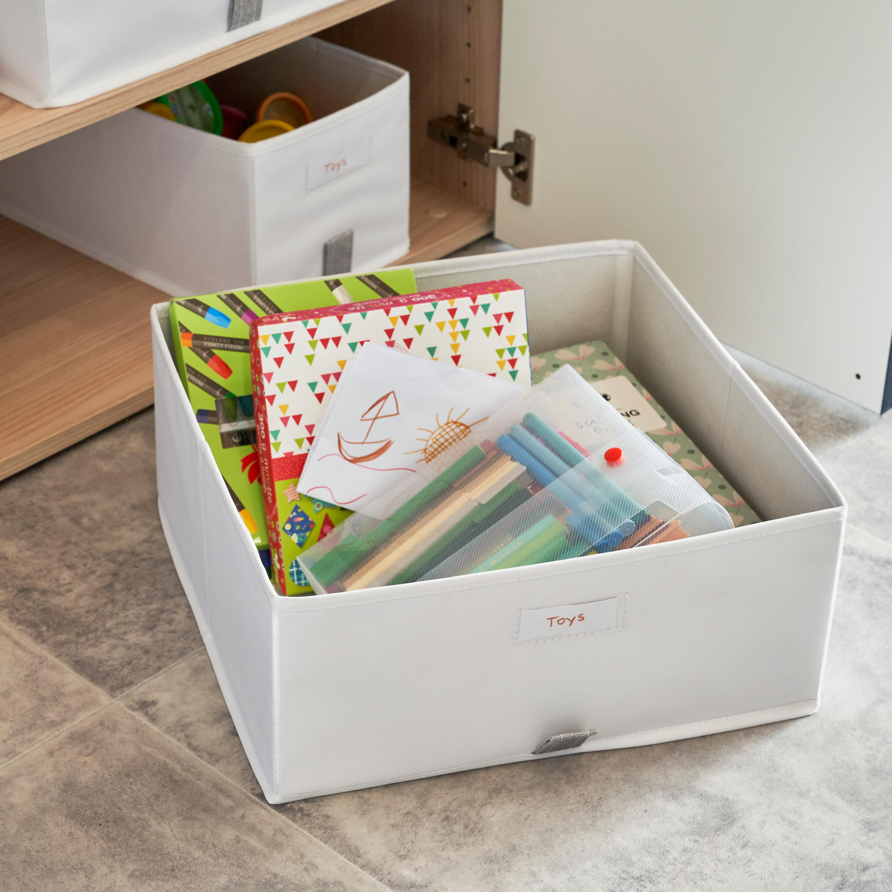 Caixa aberta branco 36x35x16 cm Spaceo Evo'M - 2