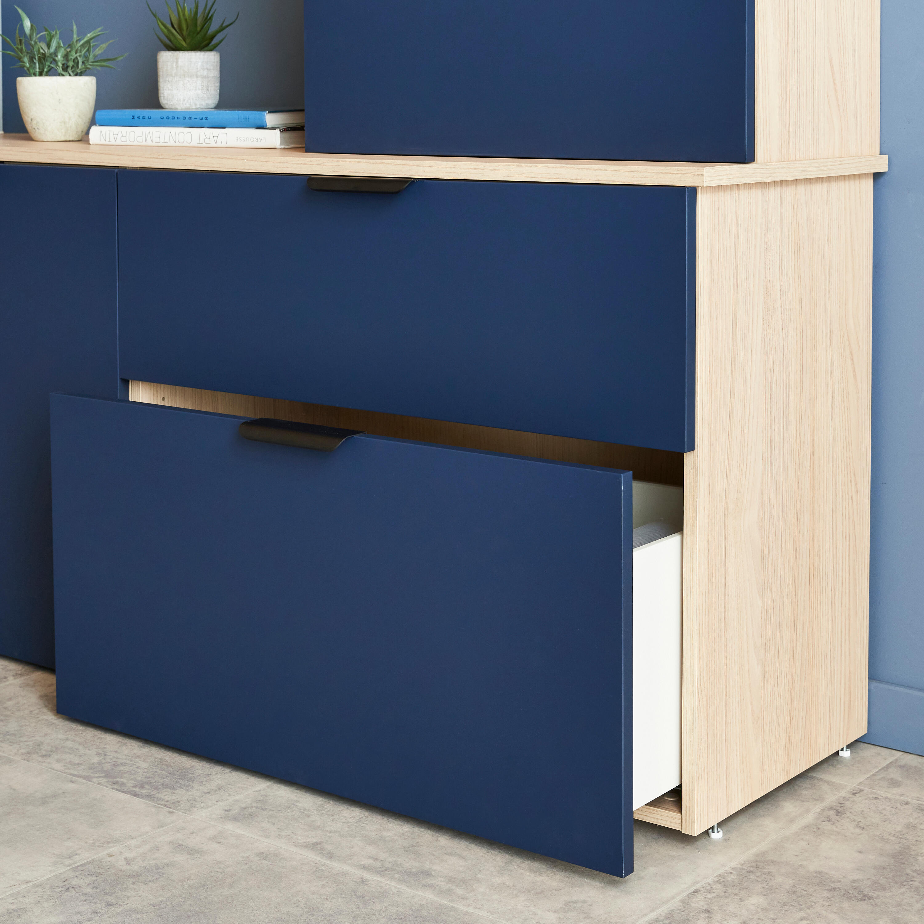 Móvel inferior Spaceo Evo'M 80x38x64 cm carvalho - 8