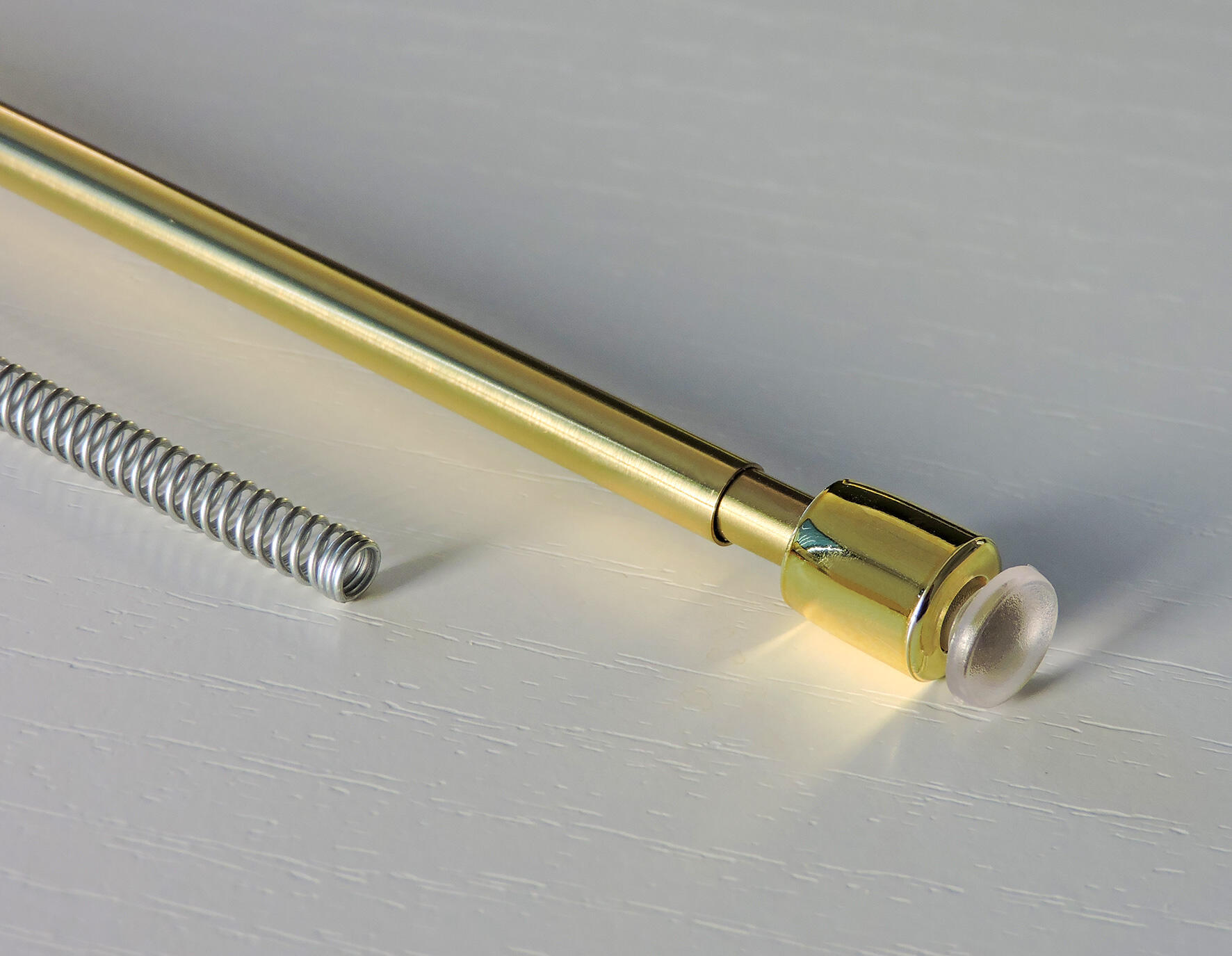 Bacchette Per Tende A Pressione In Alluminio Oro - Coppia Estensibile 40-50cm Per Finestre - Foto 8