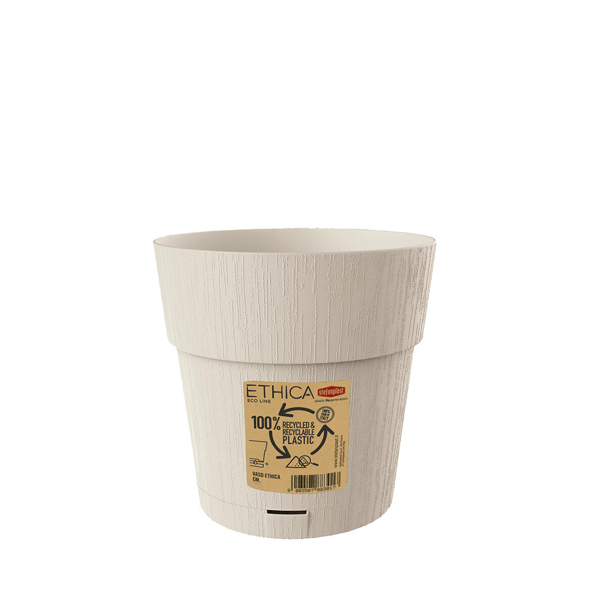 Stefanplast Vaso Venezia In Polipropilene Marrone 22 Cm – Made In Italy