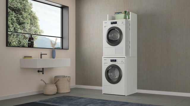 Mobile lavanderia Laundry EL126 in truciolare bianco P 58 x L 65 x H 195 cm