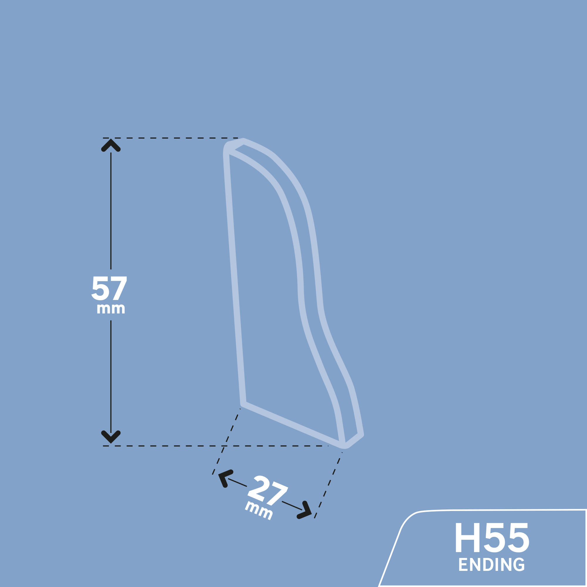 Zakończenie do listwy przypodłogowej PCV Dąb Laplant 55 Artens - 4