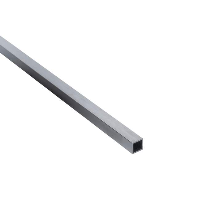 Tube carré creux aluminium brut STANDERS, H.10 x l.10 x Ep.1 mm, L.1 m