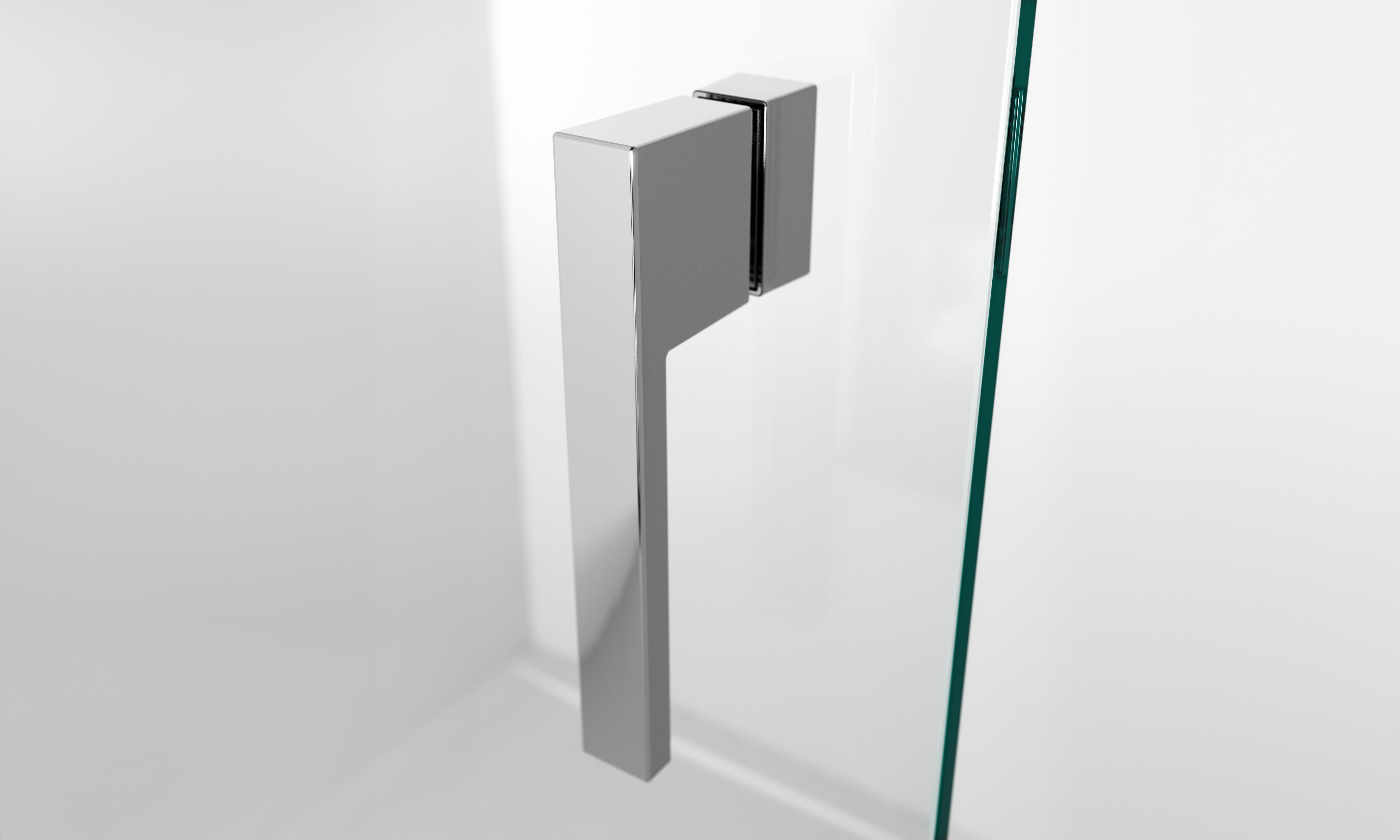 Mampara de ducha corredera 1 hoja fija + 1 puerta corredera Prisma. Perfil aluminio plata. Ancho adaptable (130-135)x200 cm Cristal templado de seguridad transparente 6mm. Cierre magnético. Sin guía inferior Duscholux - 5