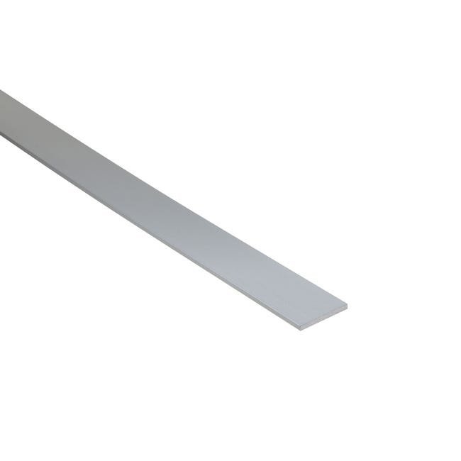 Profilé Plat Aluminium 40x2 Mm Argent - 2,5 M, Fait En Italie