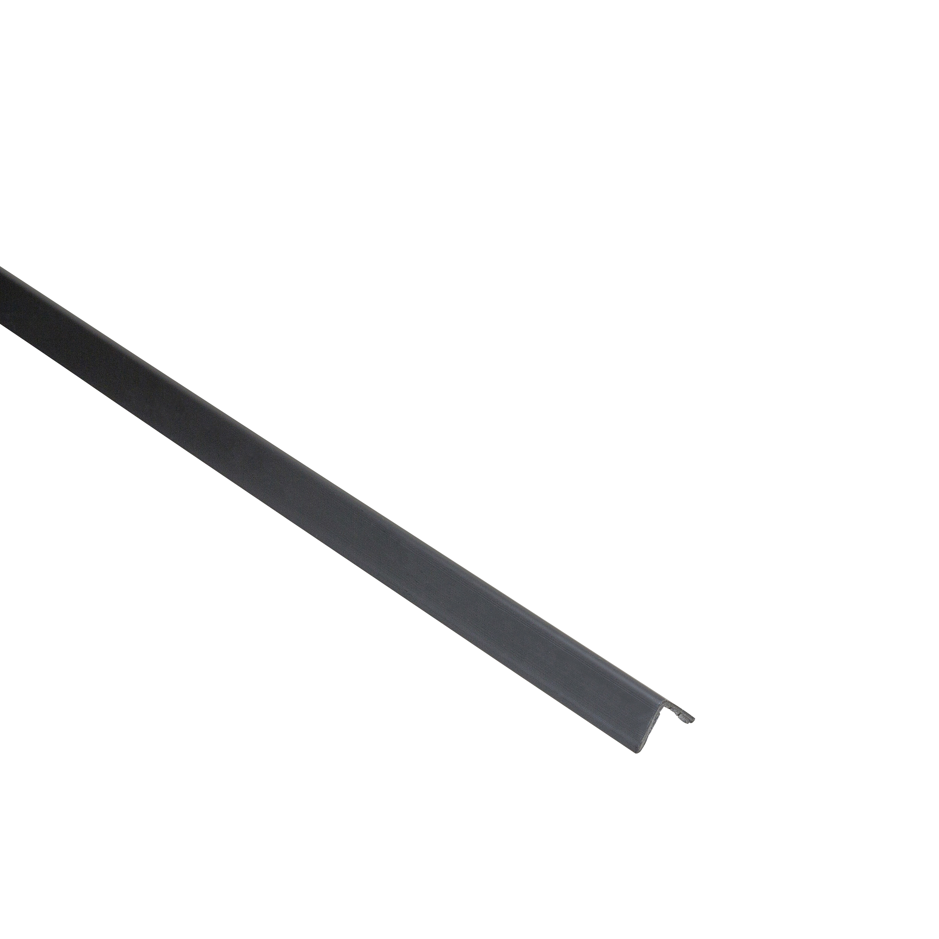 Perfil forma de ángulo de pvc negro, alt. 10 x an.10 x l.2600 mm