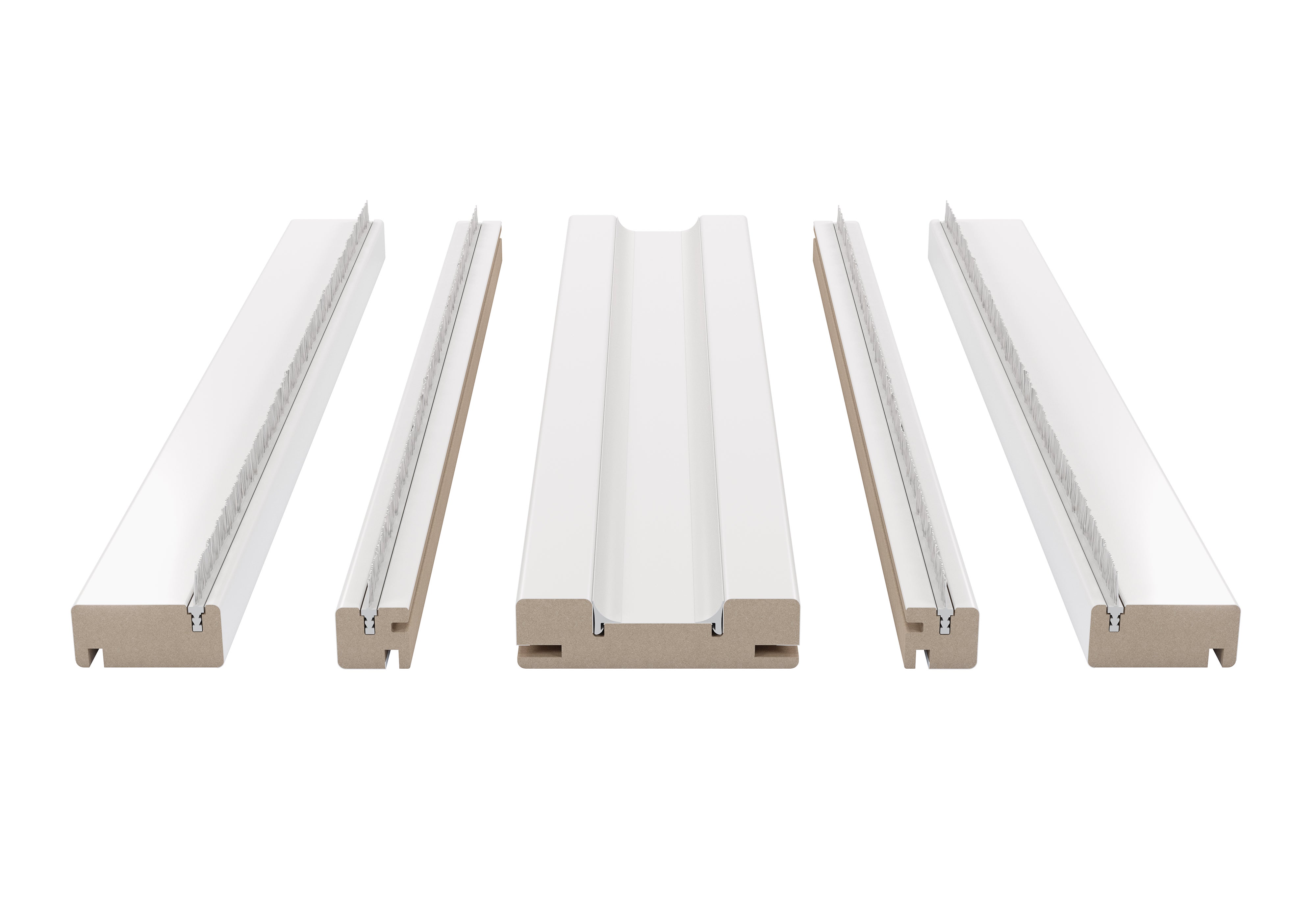 Kit de moldura para casoneto 105 de mdf para puerta corredera mad