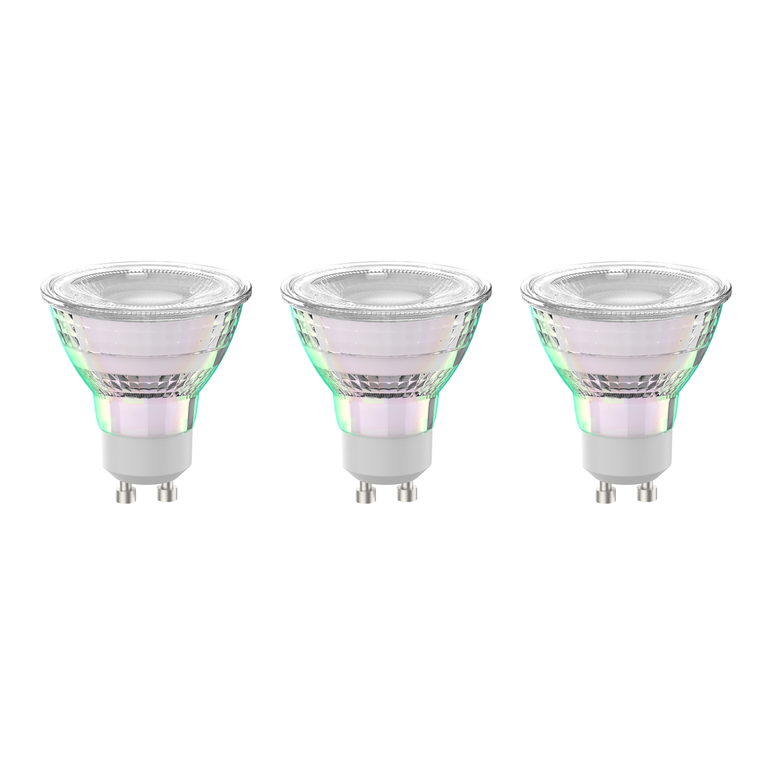 Lot de 3 ampoules led, réflecteur GU10, 450lm = 55W, blanc neutre, LEXMAN - 4