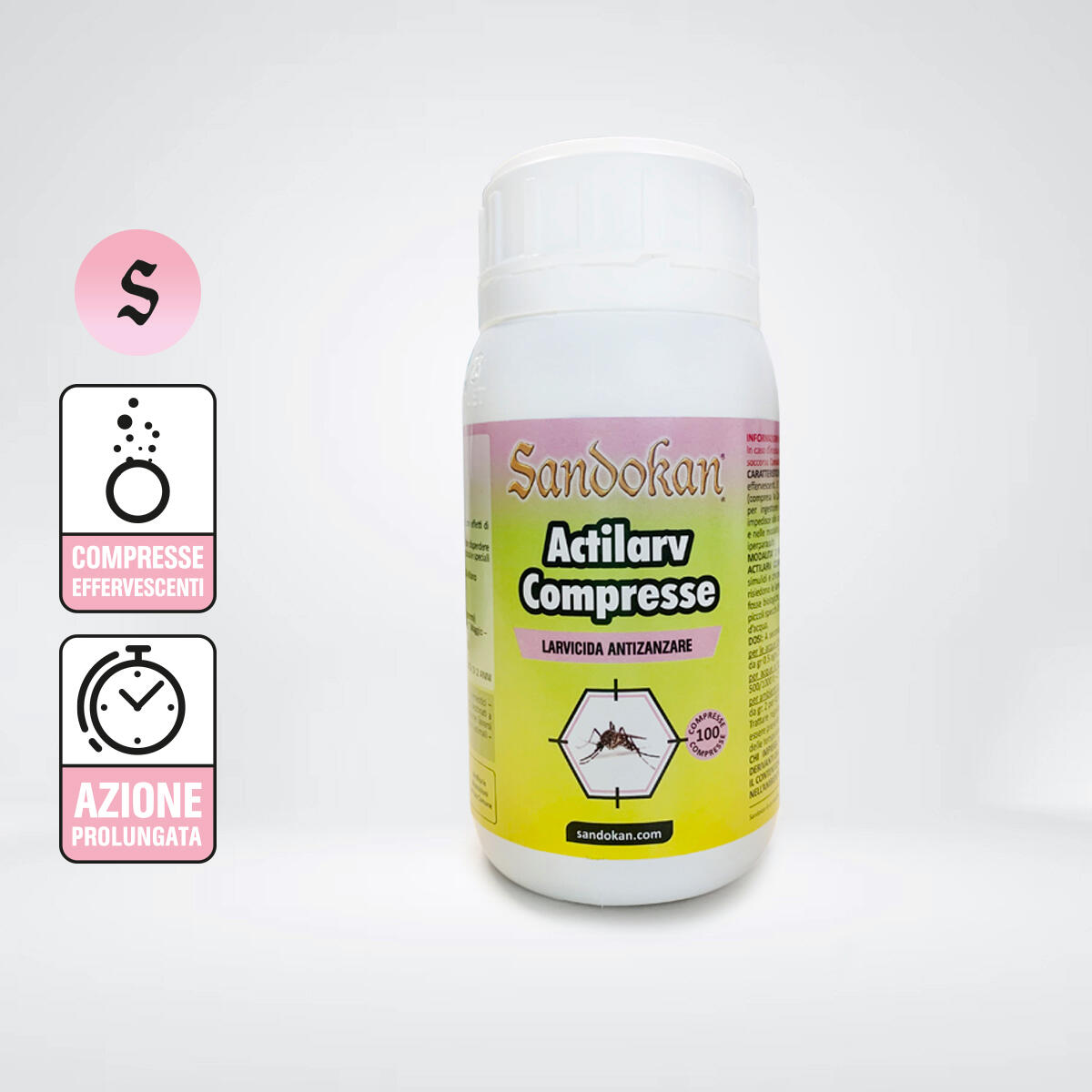Insetticida pastiglia per larva SANDOKAN Actilarv 100 cp - 2