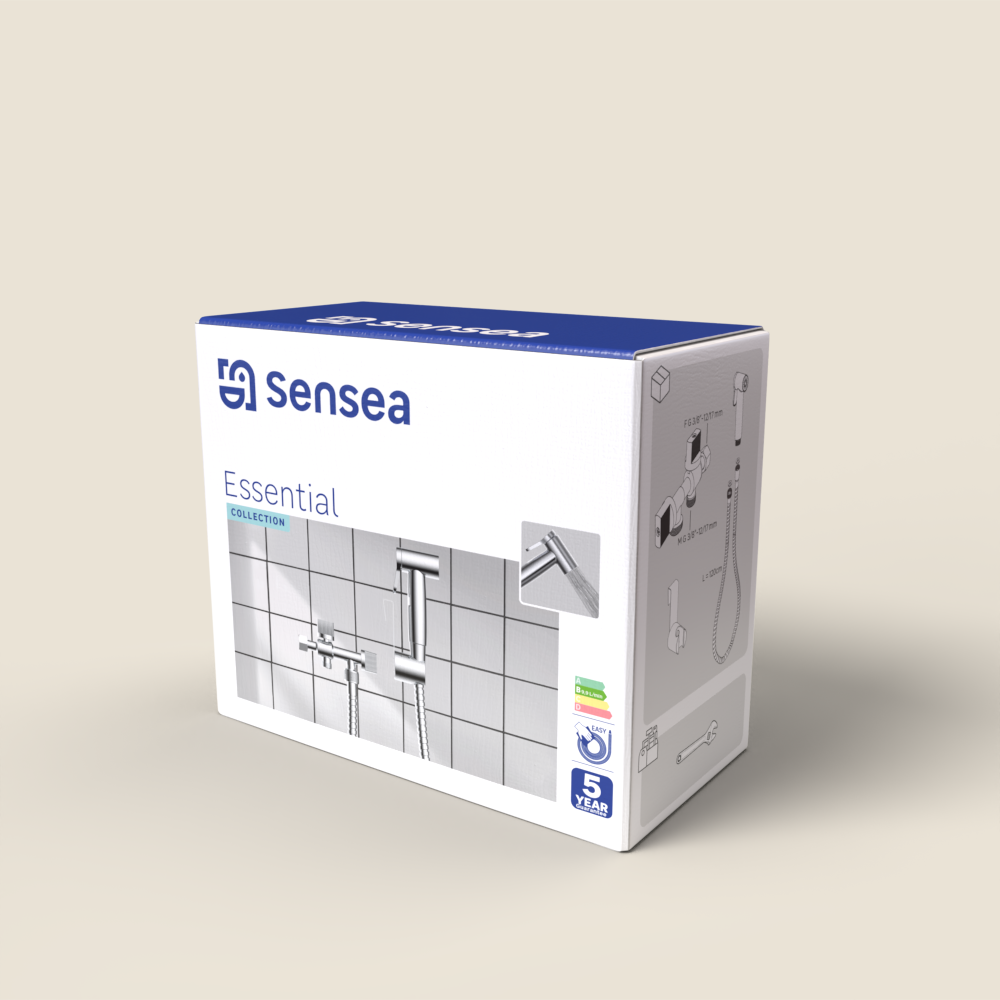Kit de higiene de banho 11,8 cm cromado Sensea Essential - 11