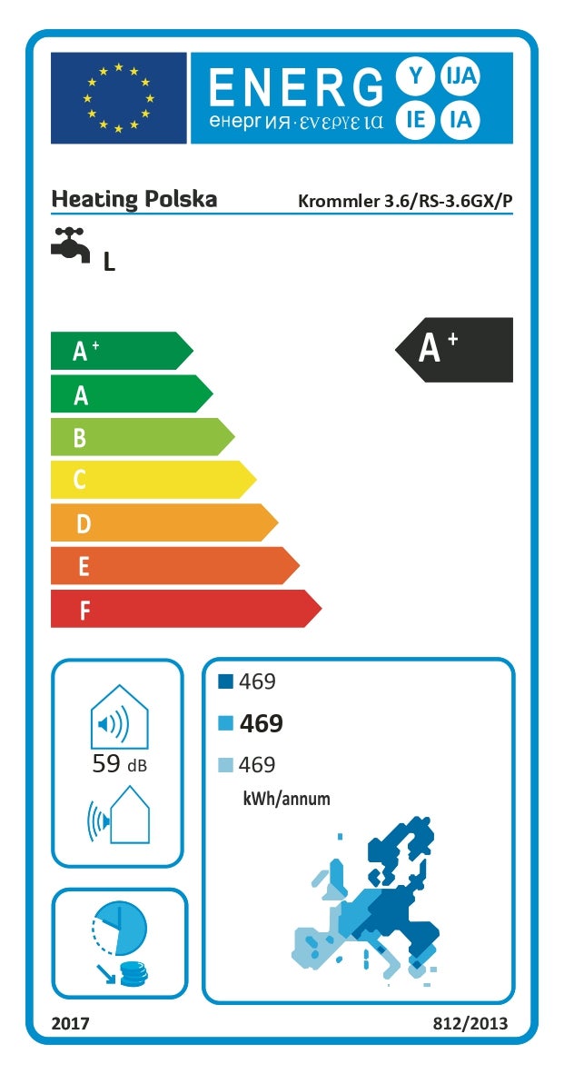 Pompa ciepła do zbiornika C.W.U 3,6KW ścienna KROMMLER - 2