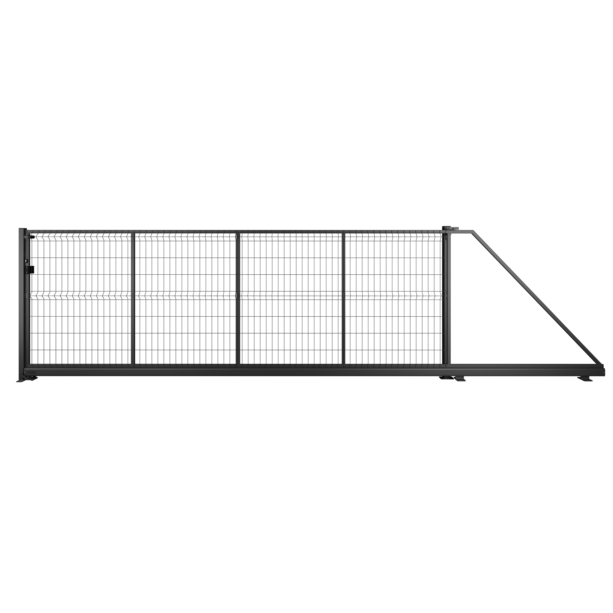 Brama przesuwna Modus 5x1.7 m prawa czarna Naterial