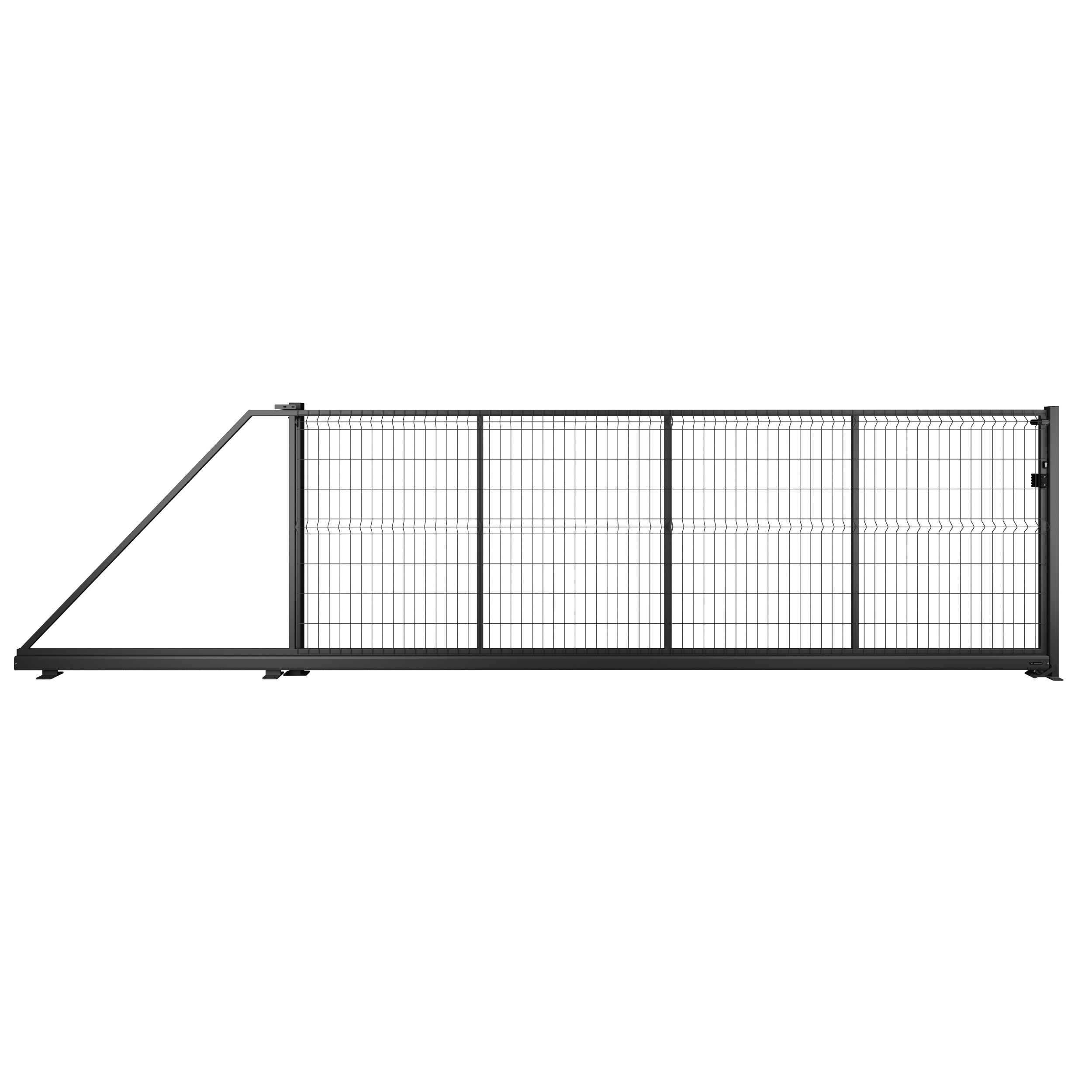 Brama przesuwna Modus 5x1.7 m lewa czarna Naterial