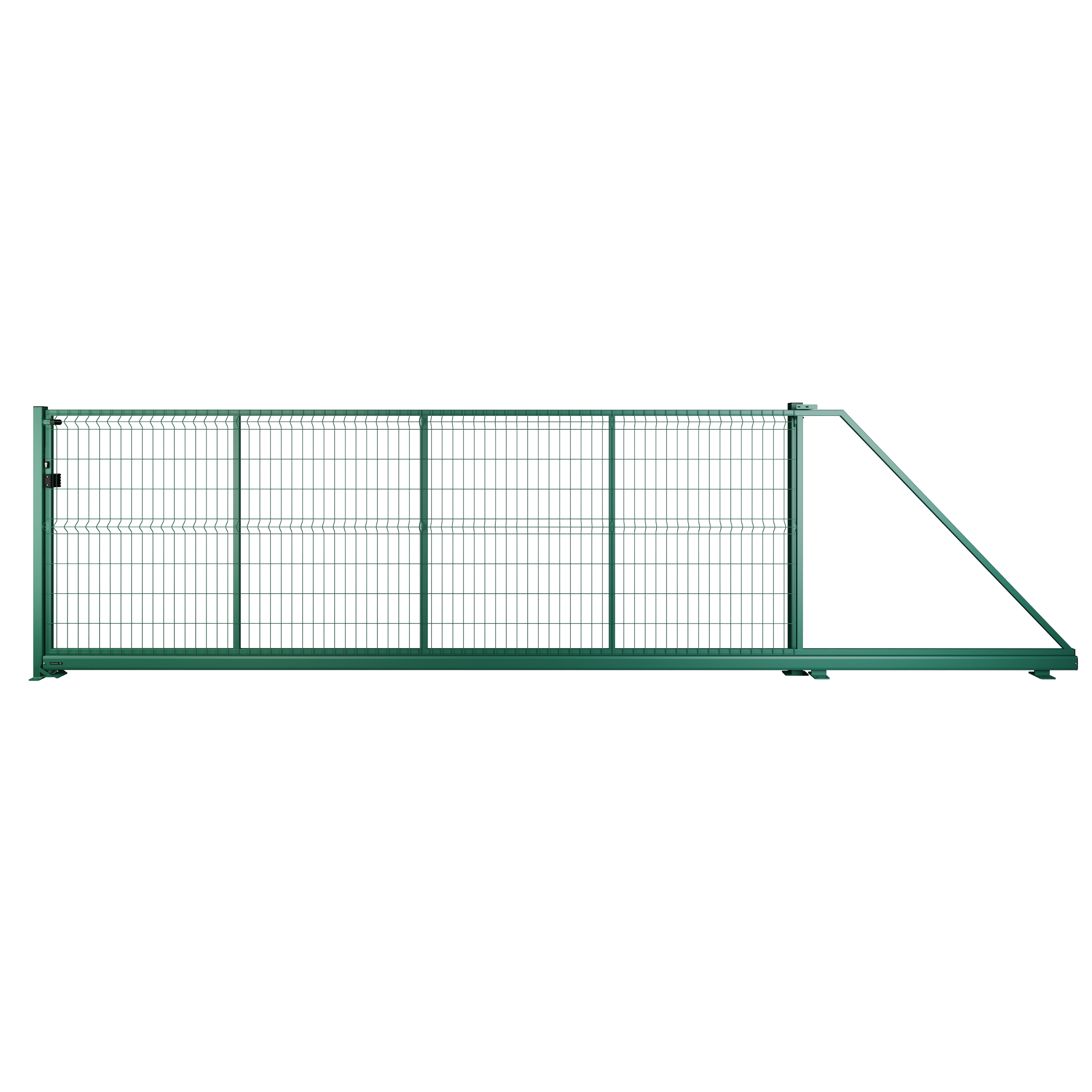 Brama przesuwna Modus 5x1.7 m prawa zielona Naterial