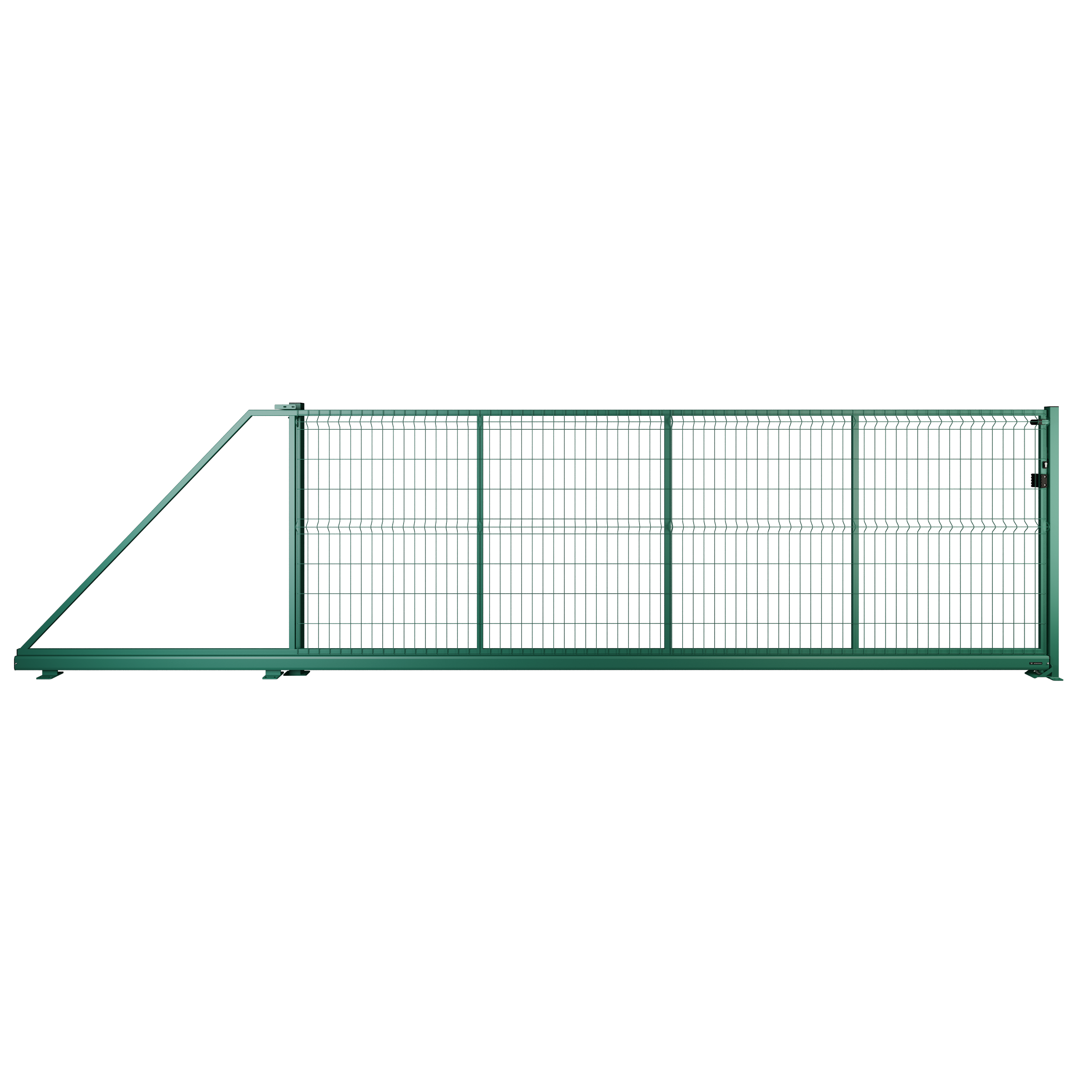 Brama przesuwna Modus 5x1.7 m lewa zielona Naterial