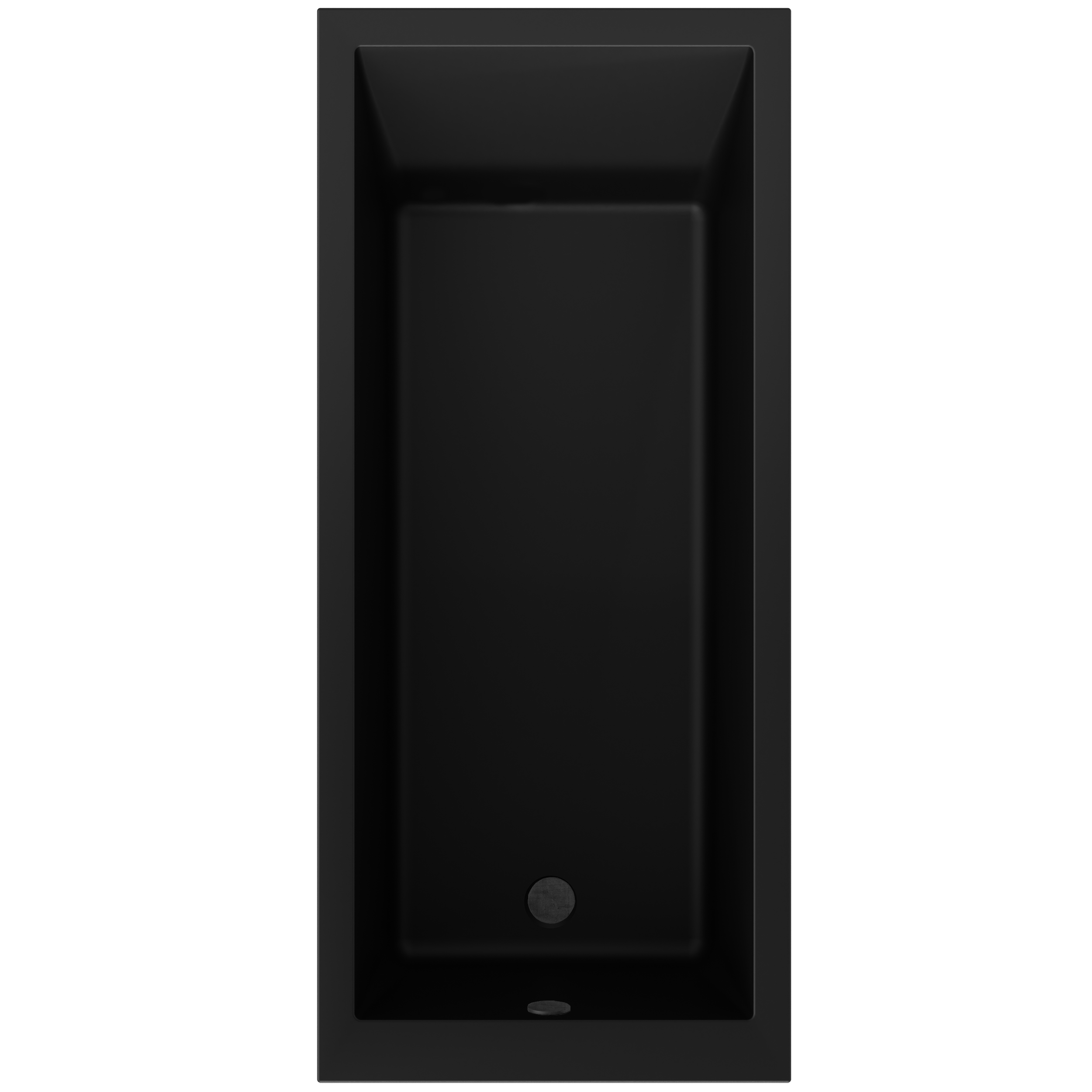 Wanna prostokątna Square czarny mat 170 x 75 cm Sensea