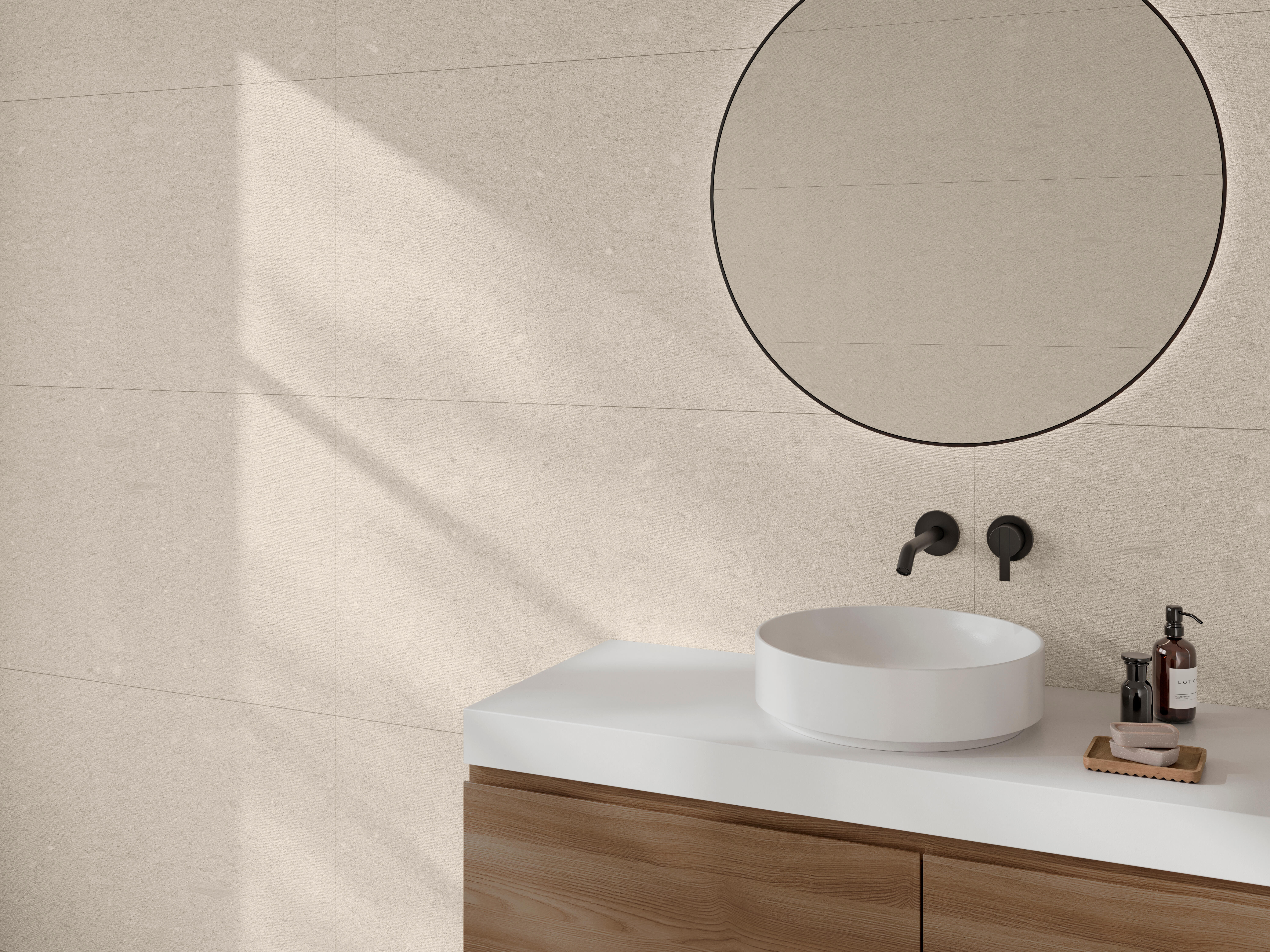 Suelo/azulejo porcelánico lavica efecto piedra beige 60x120 cm c2