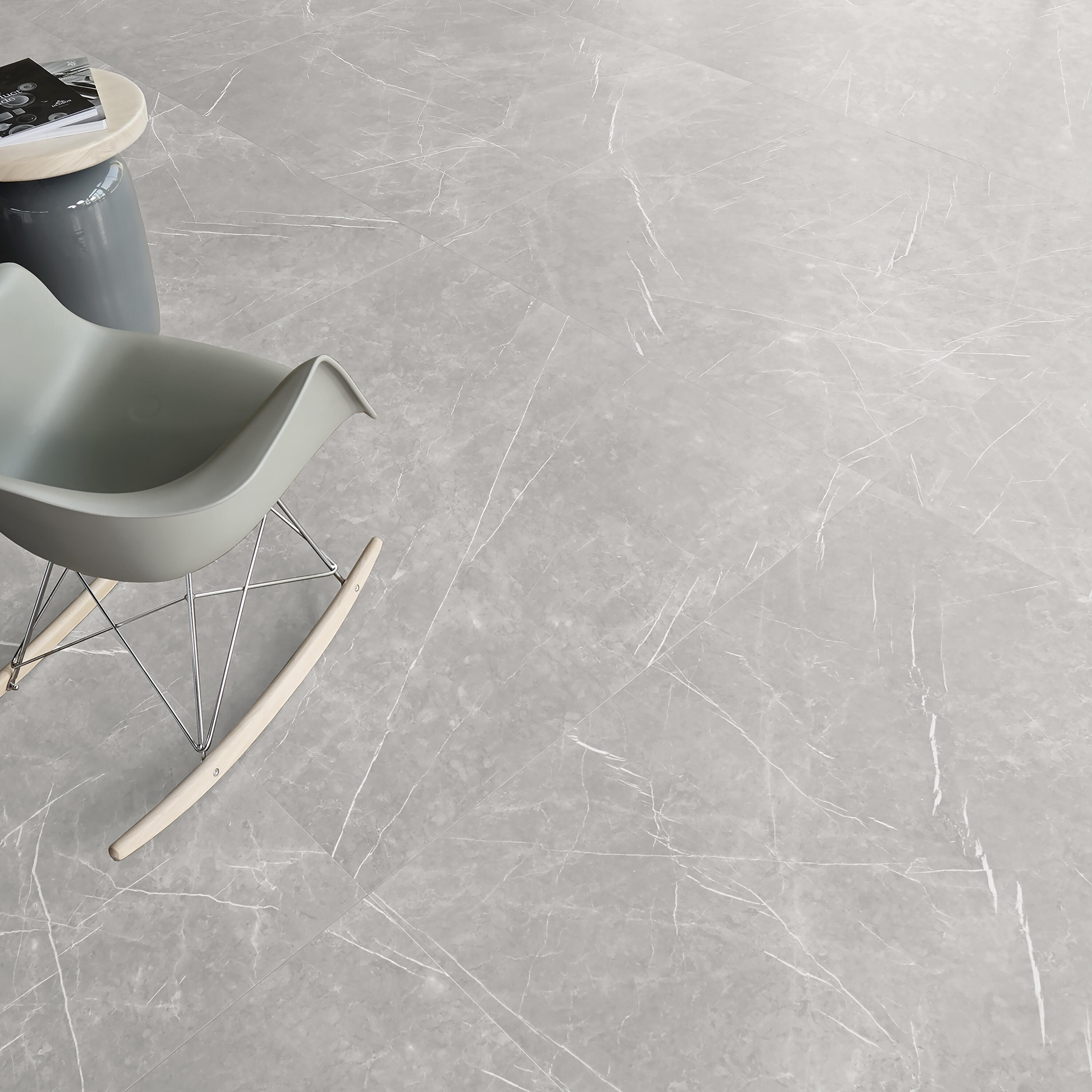 Suelo porcelánico aran efecto mármol gris 120x120 cm c1
