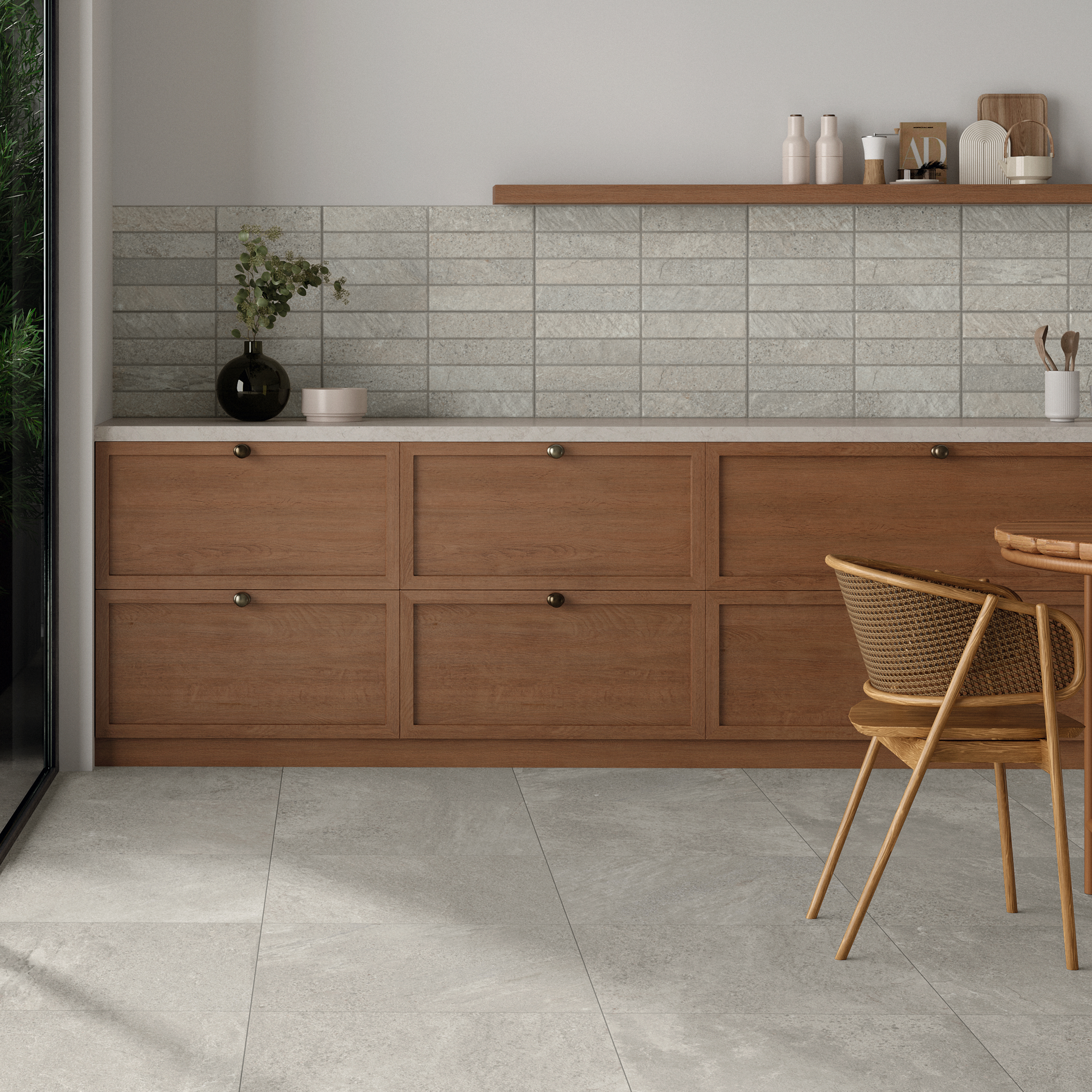 Azulejo porcelánico ardila efecto piedra grey 60x30 cm