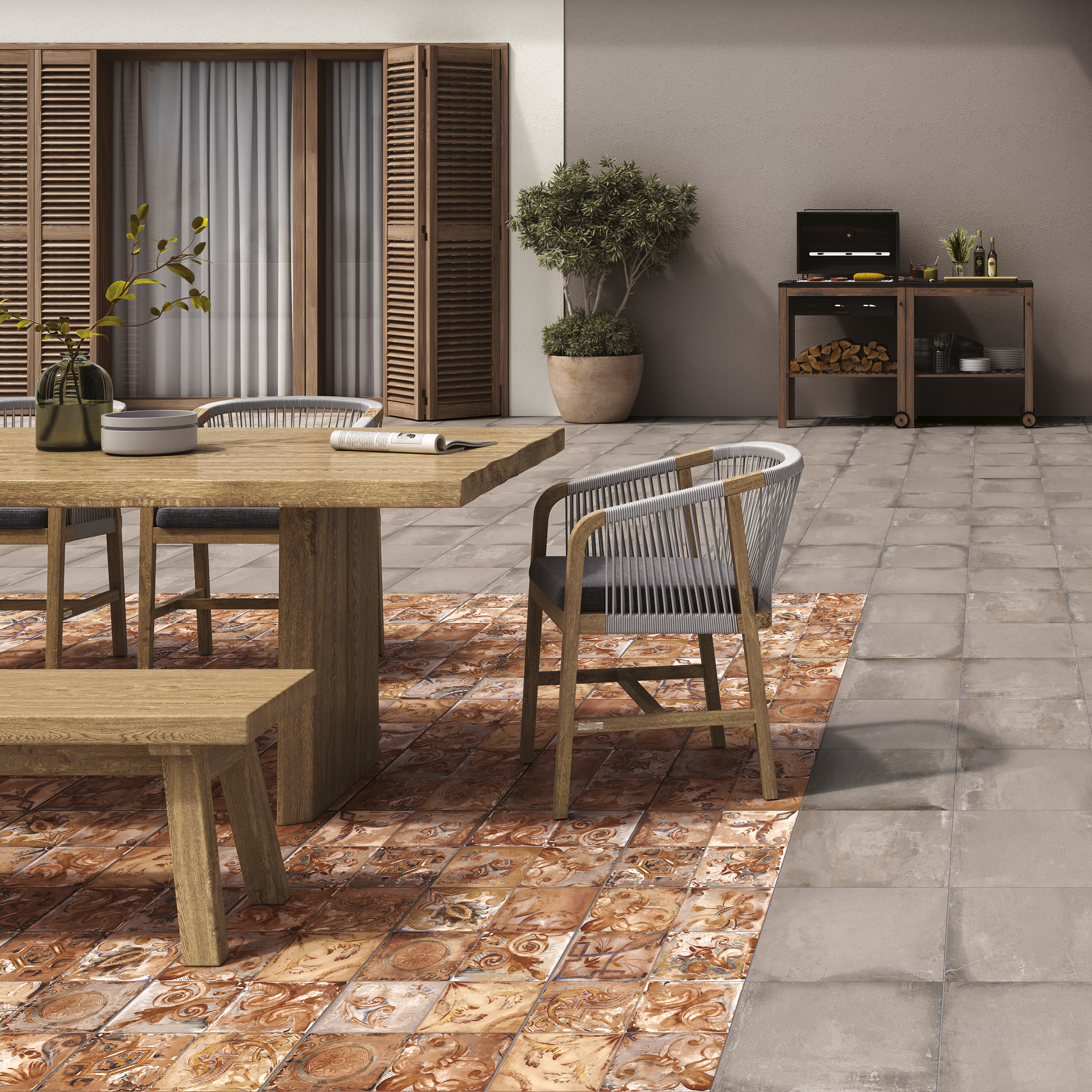 Suelo porcelánico ceres efecto hidráulico decor 32.5x32.5 cm c3 artens