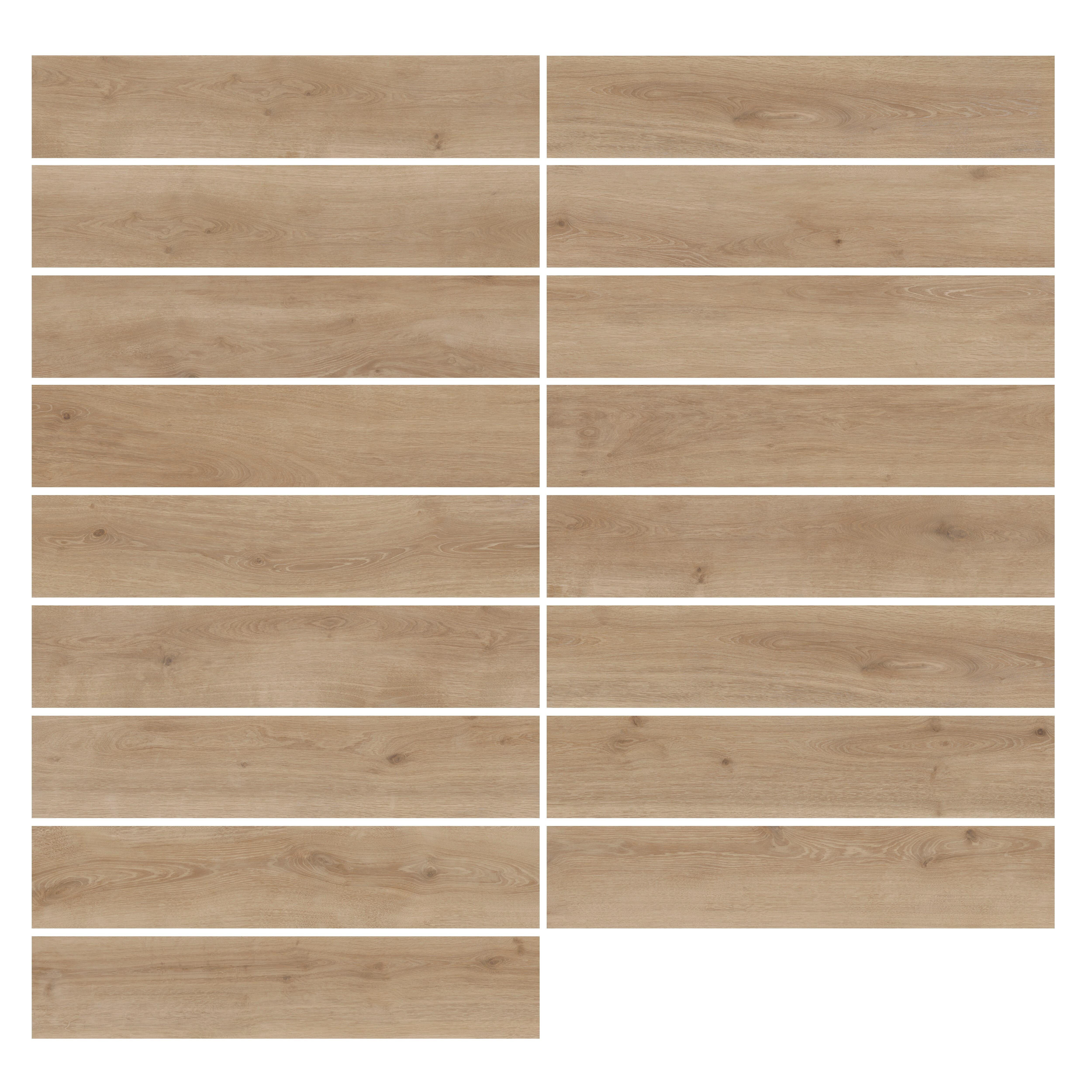 Suelo cerámico Nivala efecto madera natural 23x120 cm C3 - 4